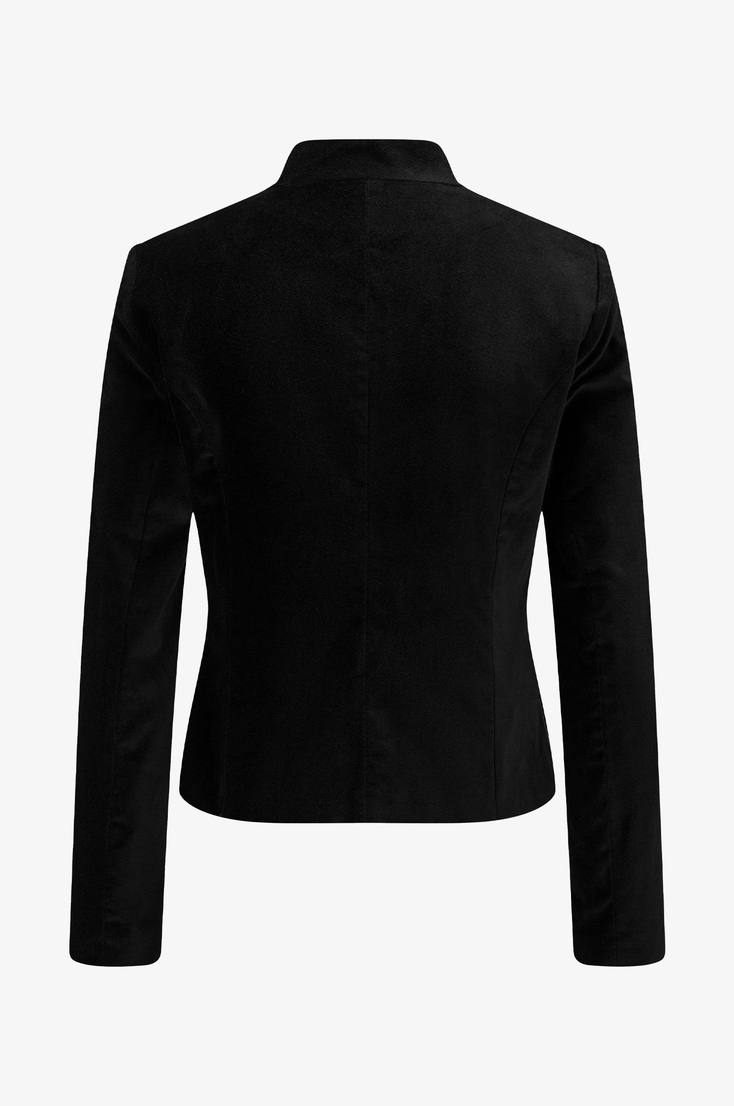 Jacke Constanze Samt in Schwarz - TRACHT À PORTER