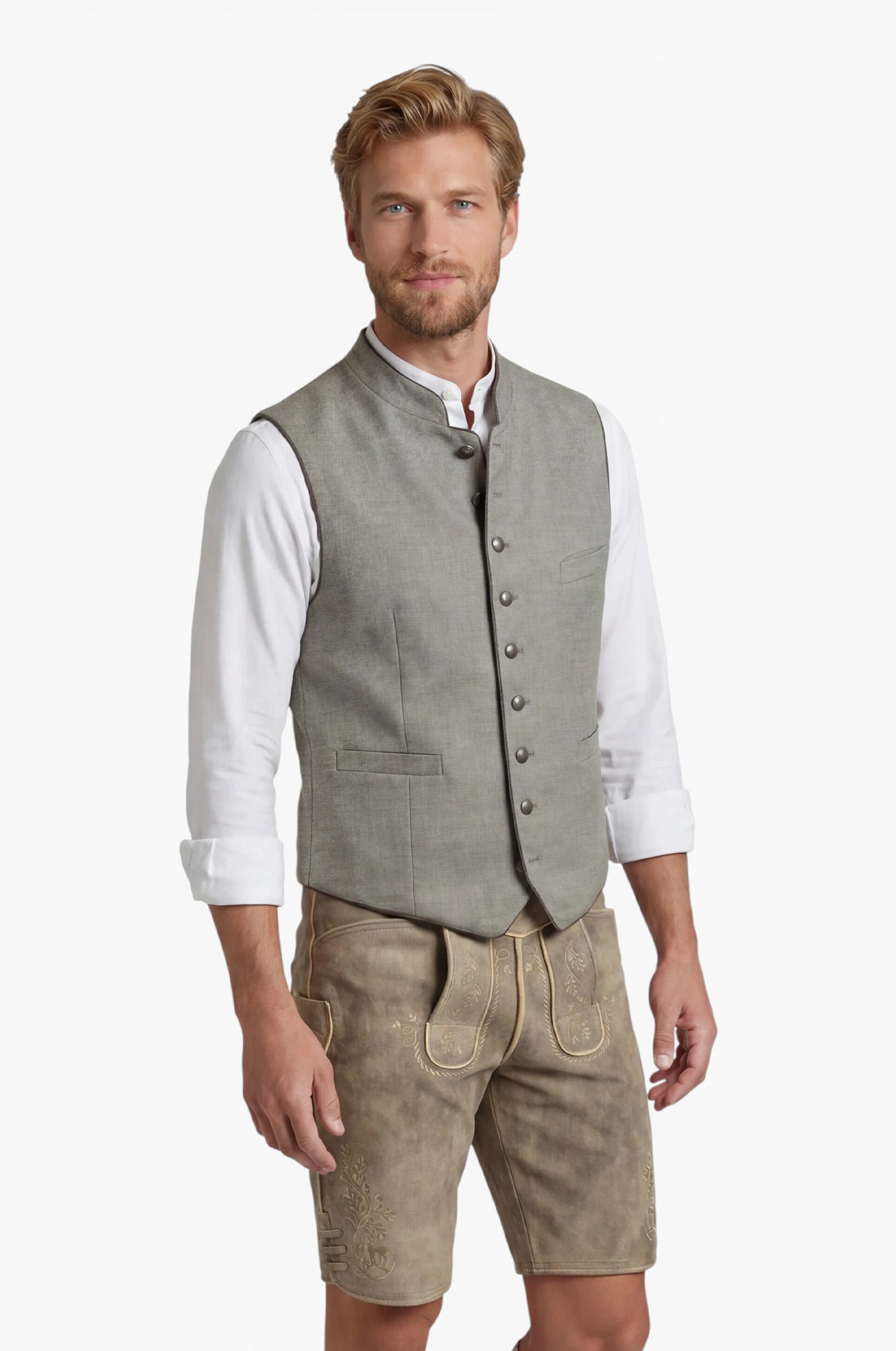 Trachtenweste Nick in Taupe