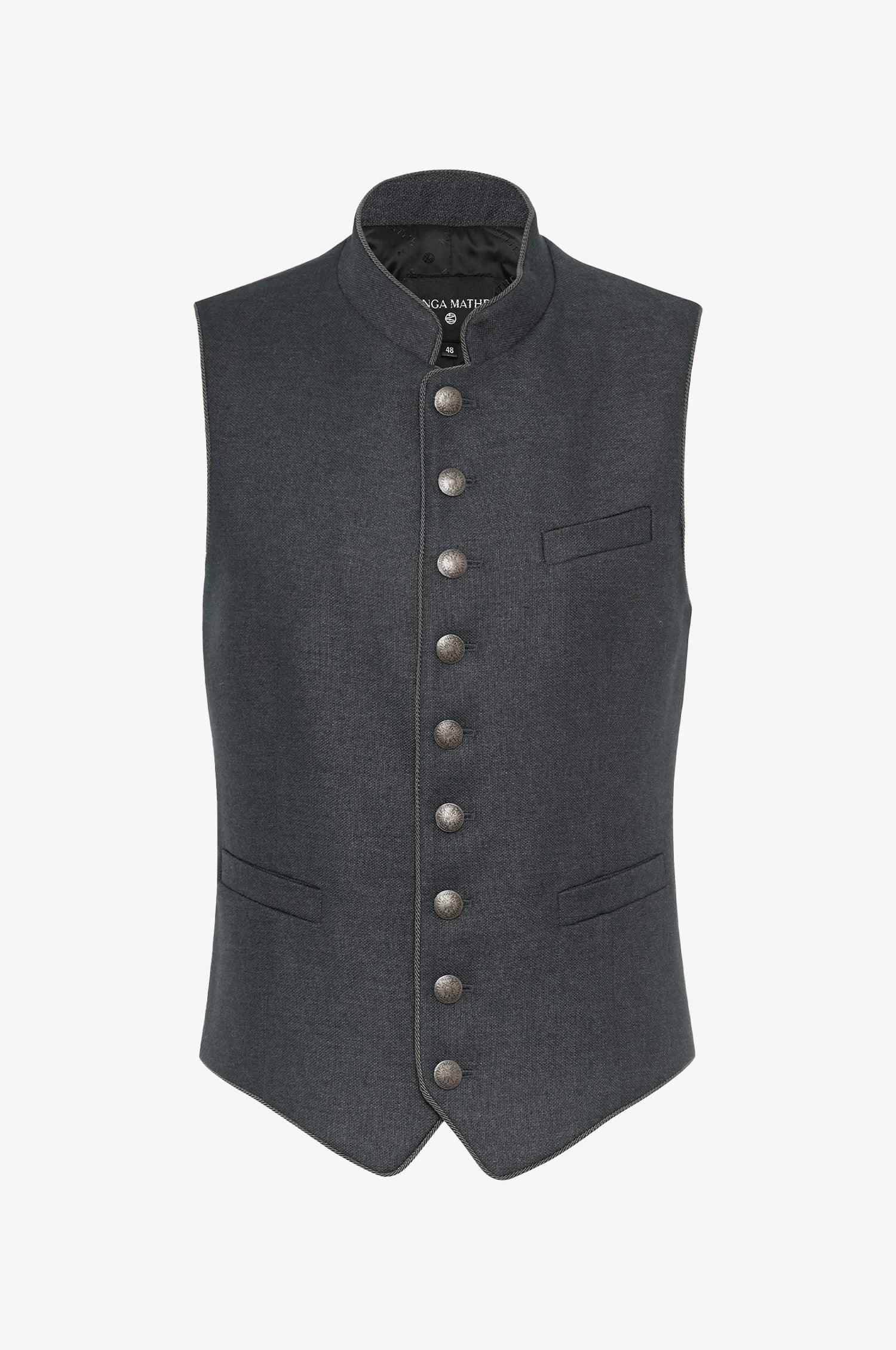 Trachtenweste Nick in Anthrazit - TRACHT À PORTER