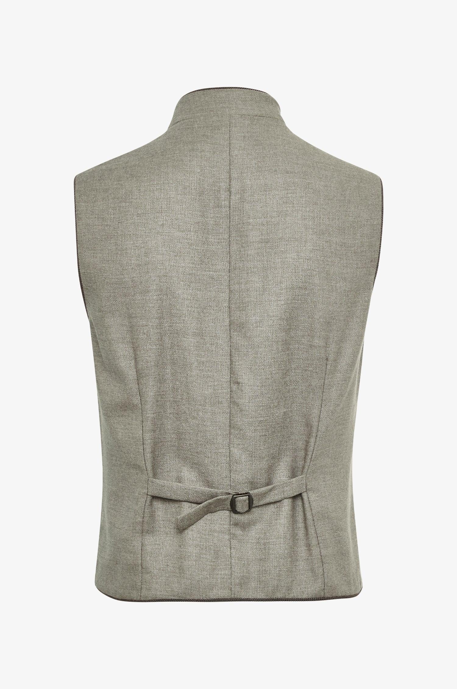 Trachtenweste Nick in Taupe in Langen Größen - TRACHT À PORTER