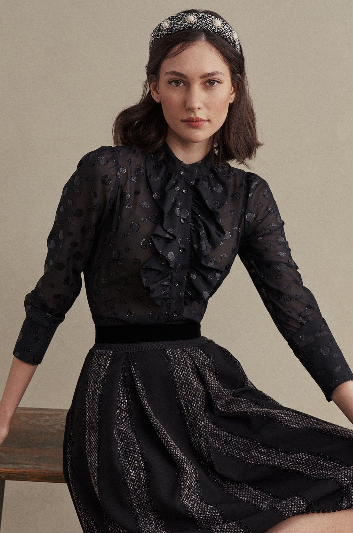 Bluse Lynn in Schwarz - TRACHT À PORTER