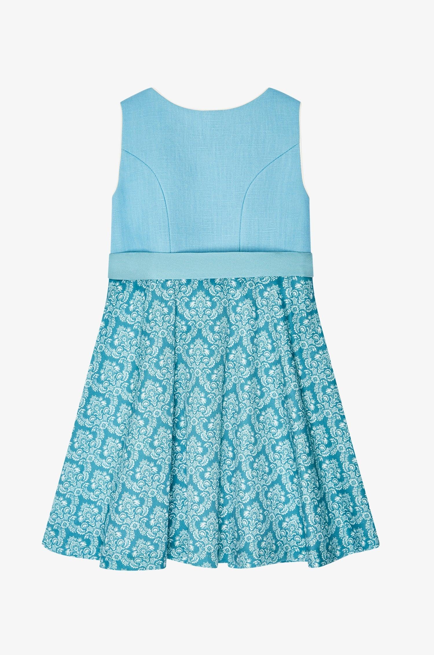 Kinderdirndl Anna in Cyan - TRACHT À PORTER