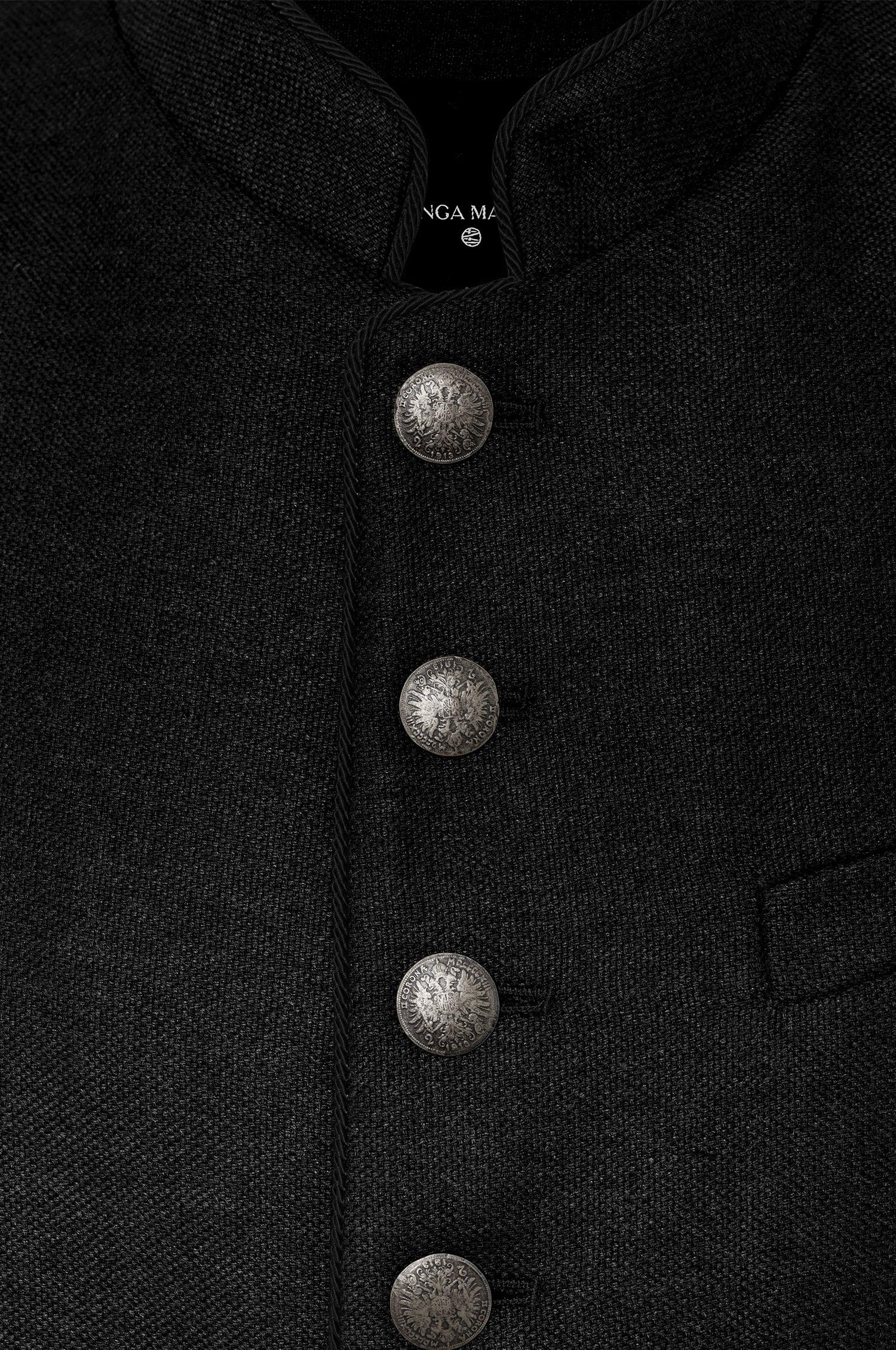 Trachtenweste Nick in Schwarz - TRACHT À PORTER