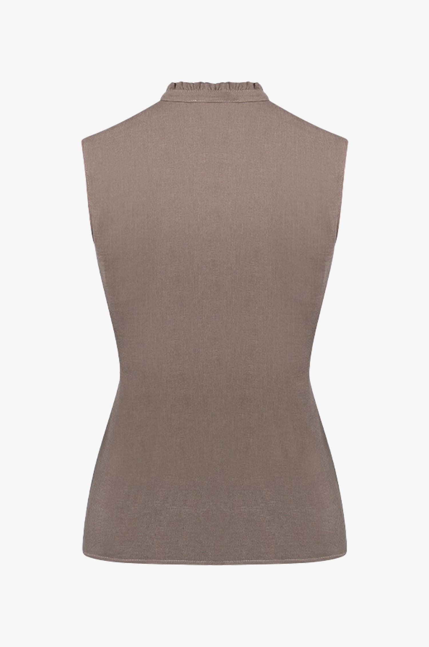 Leinenbluse Hanna in Taupe - TRACHT À PORTER