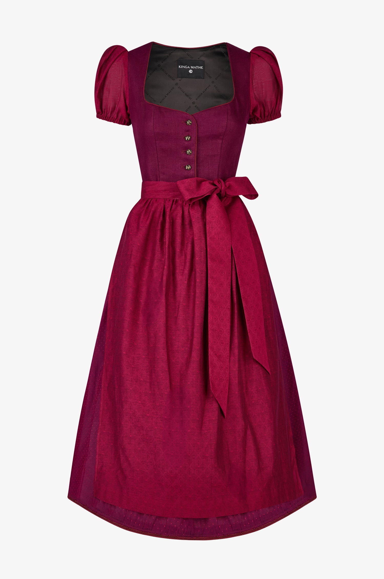 Dirndl Sanremo in Burgundy - TRACHT À PORTER