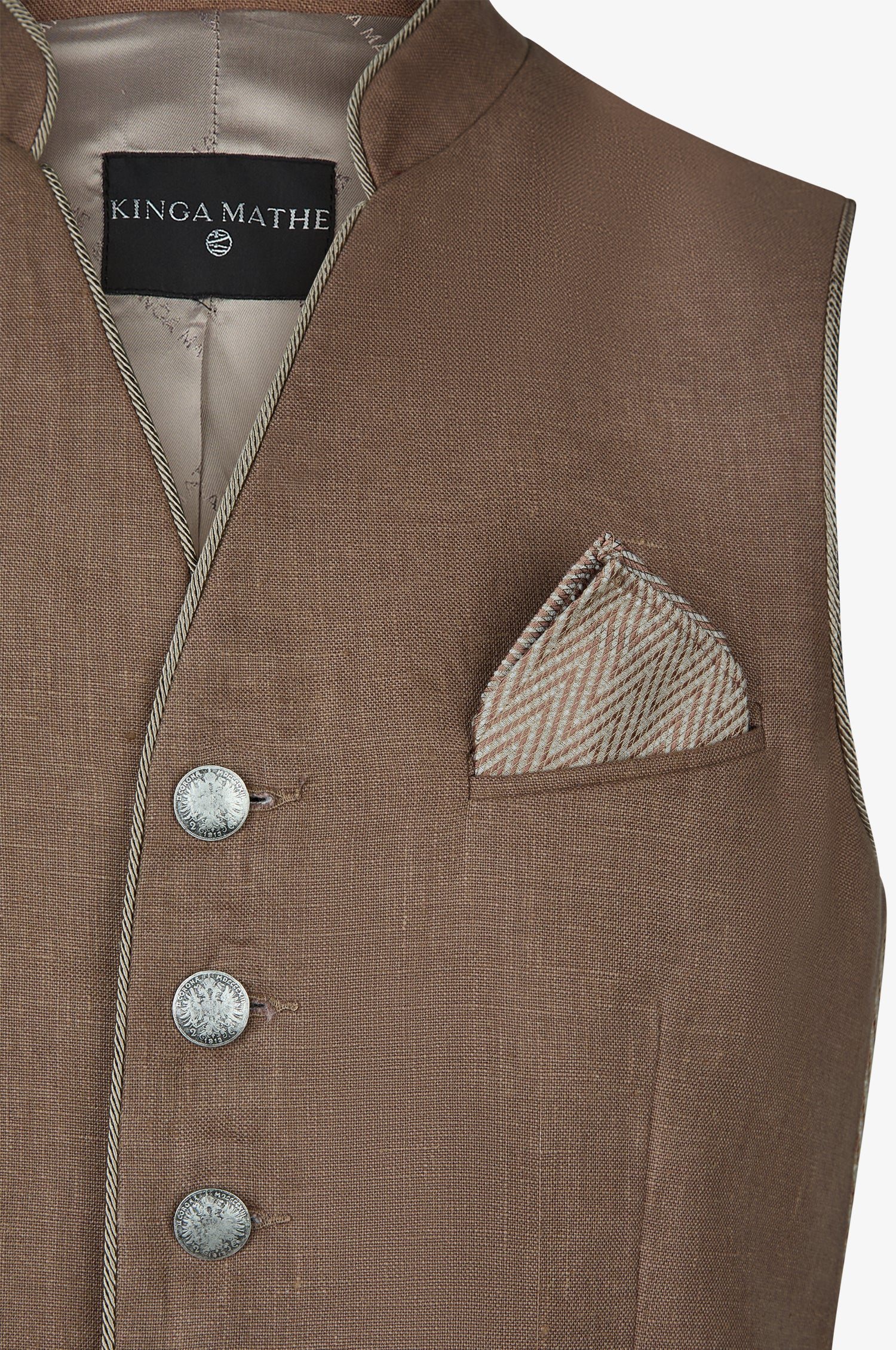 Trachtenweste Henry in Nougat - TRACHT À PORTER