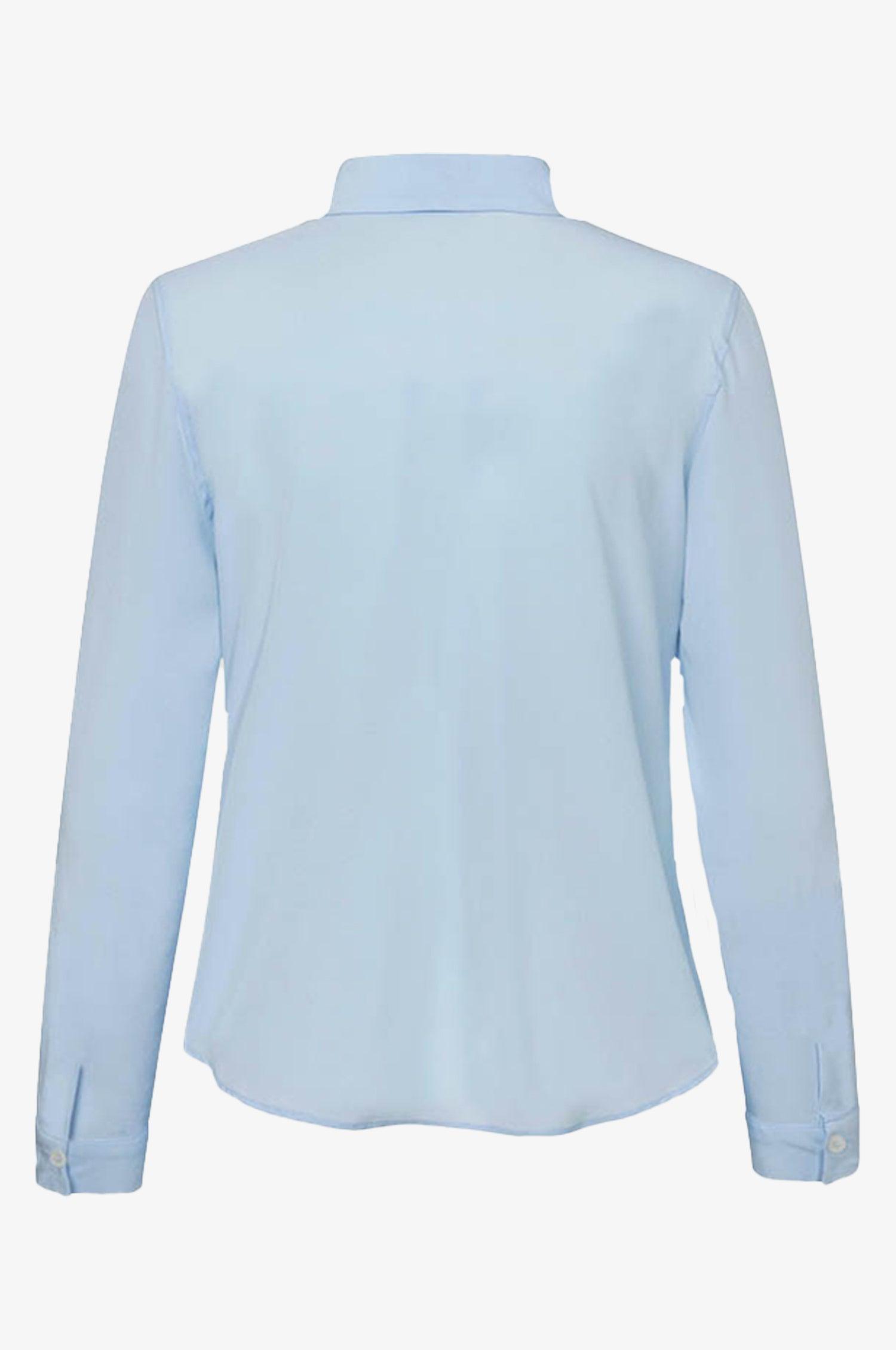 Seidenbluse Anette in Stahlblau