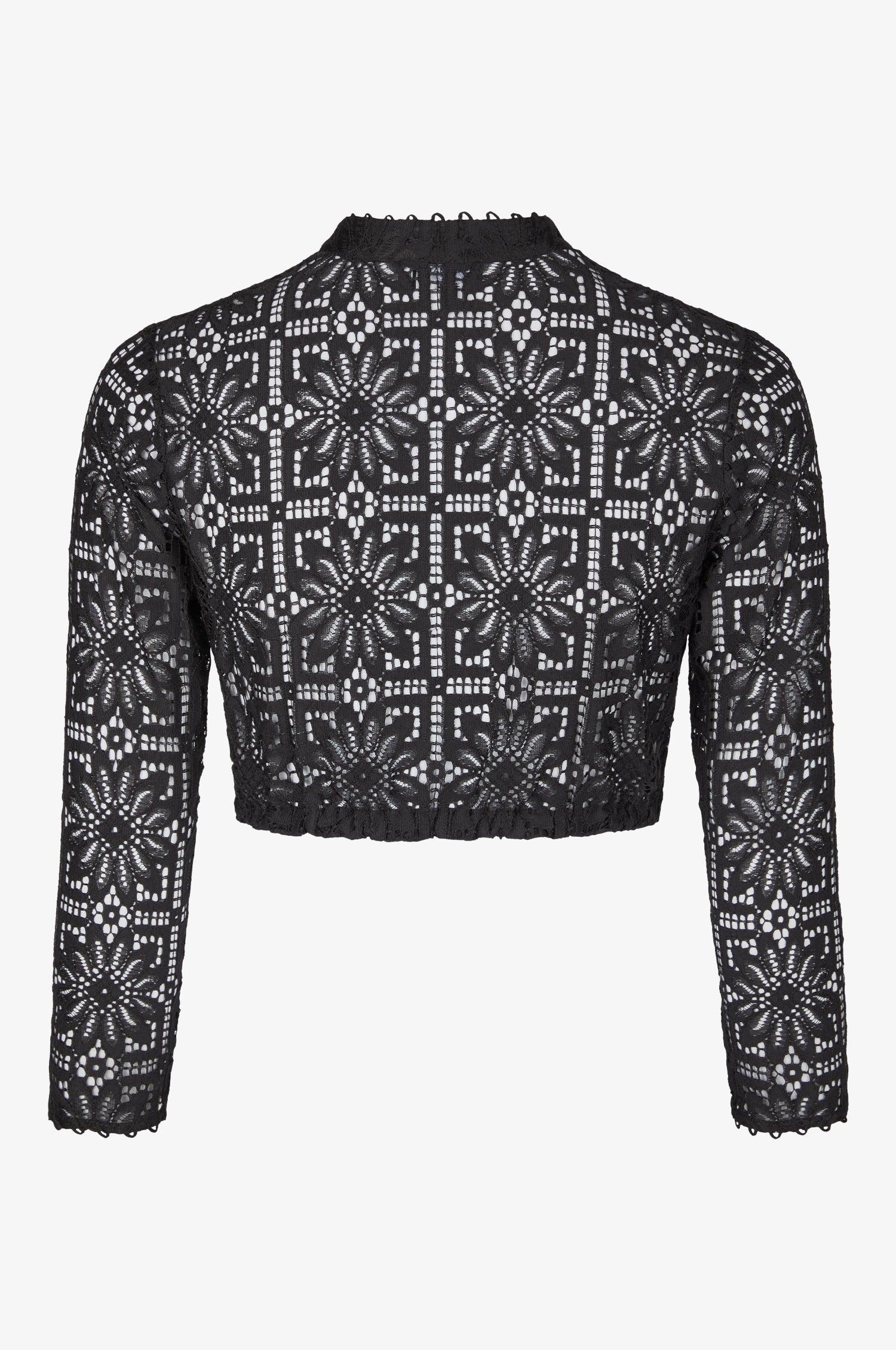 Dirndlbluse Evelyn in Schwarz - TRACHT À PORTER