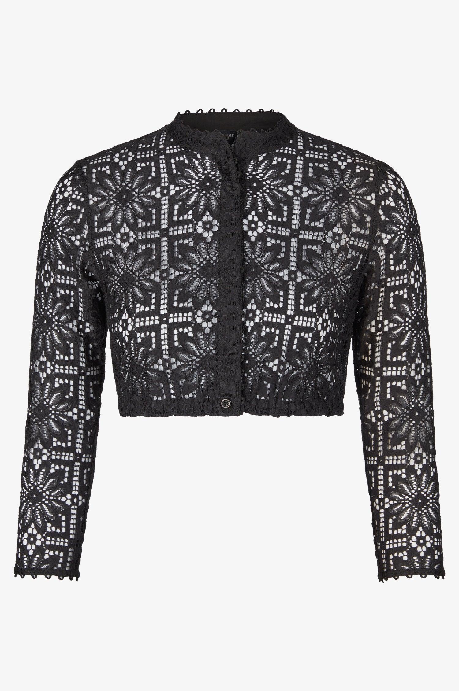 Dirndlbluse Evelyn in Schwarz - TRACHT À PORTER