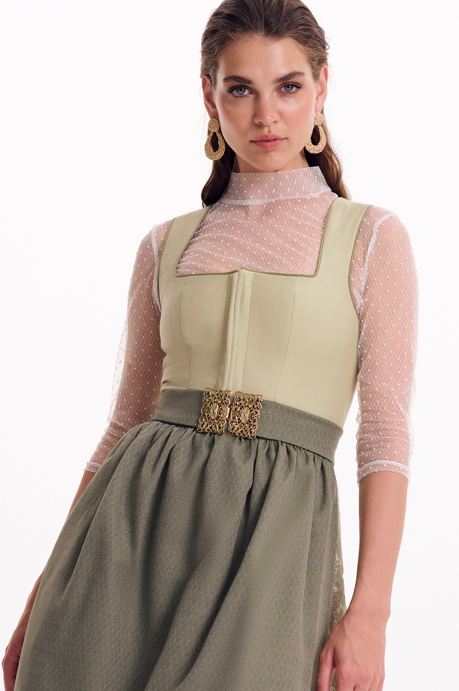 Dirndlbluse Liliana in Weiß - TRACHT À PORTER
