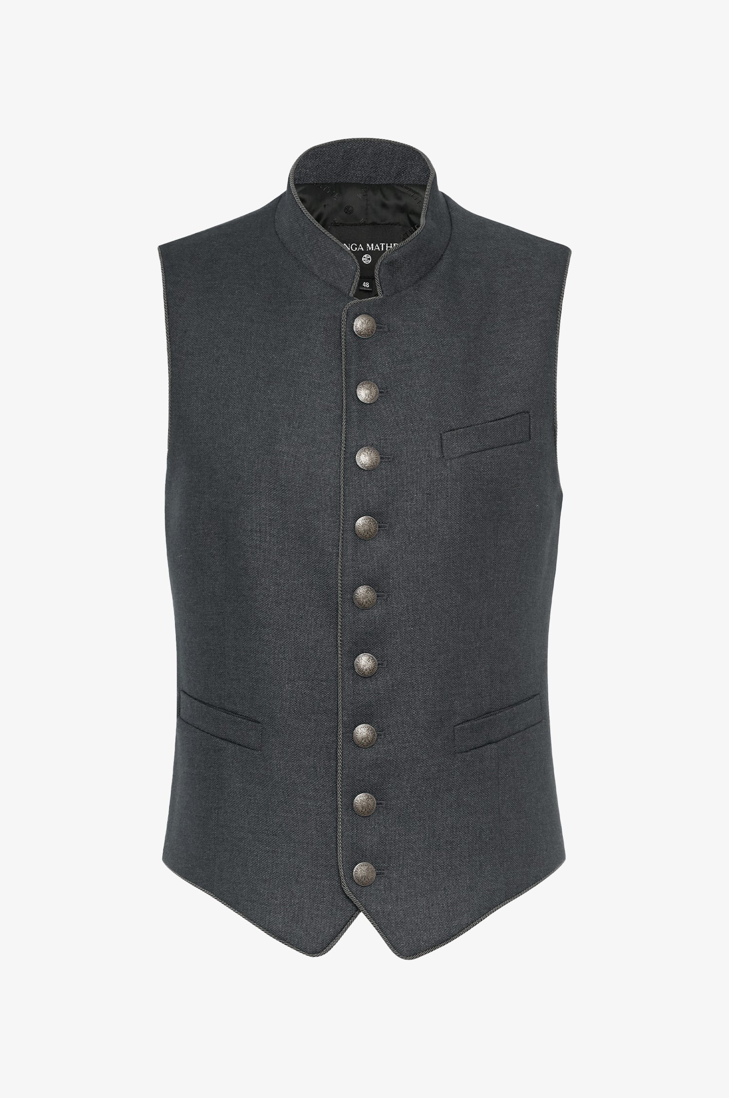 Trachtenweste Nick in Anthrazit in Langen Größen - TRACHT À PORTER