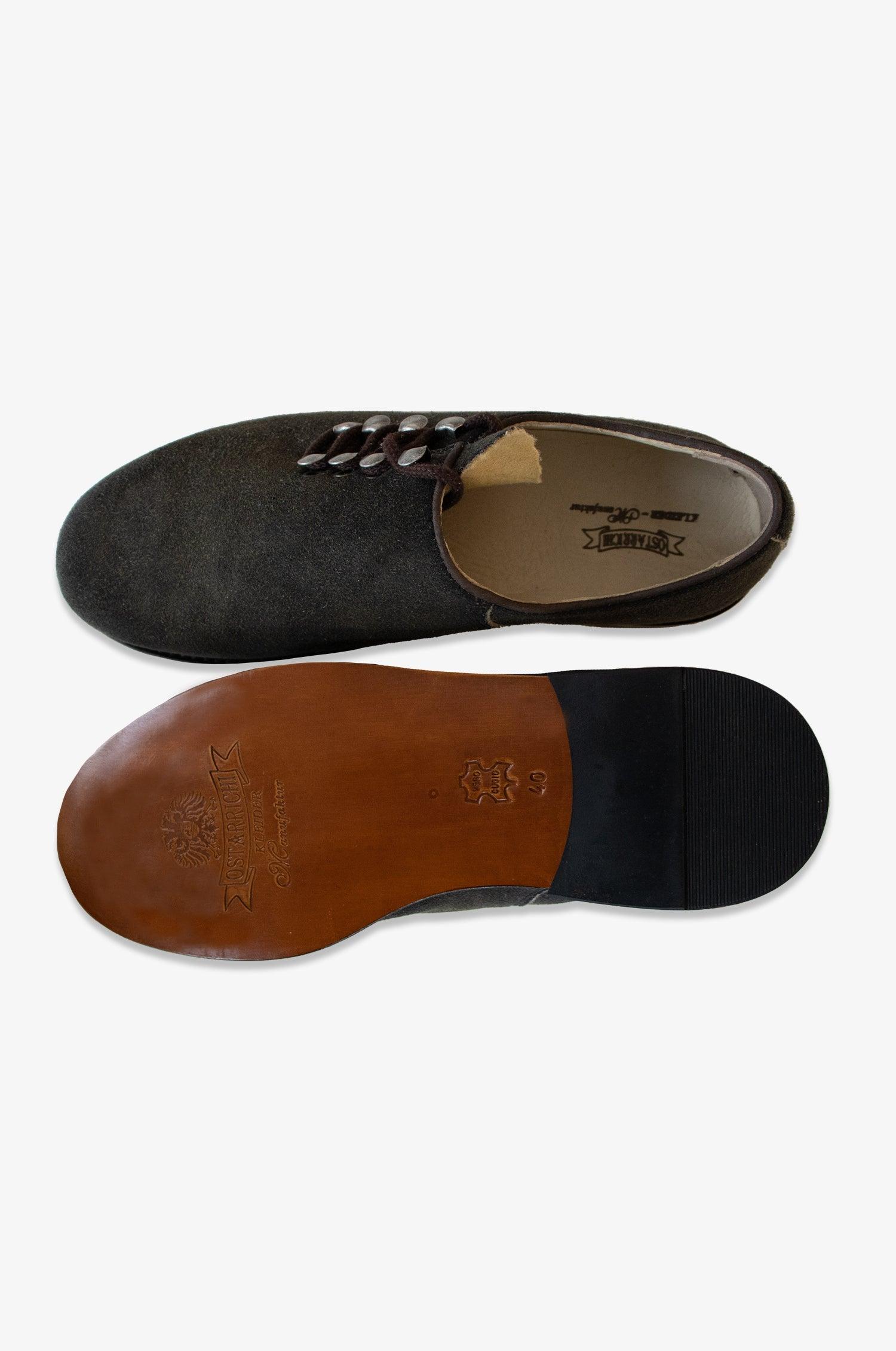 Veloursleder Trachtenschuhe mit seitlicher Schnürrung - TRACHT À PORTER