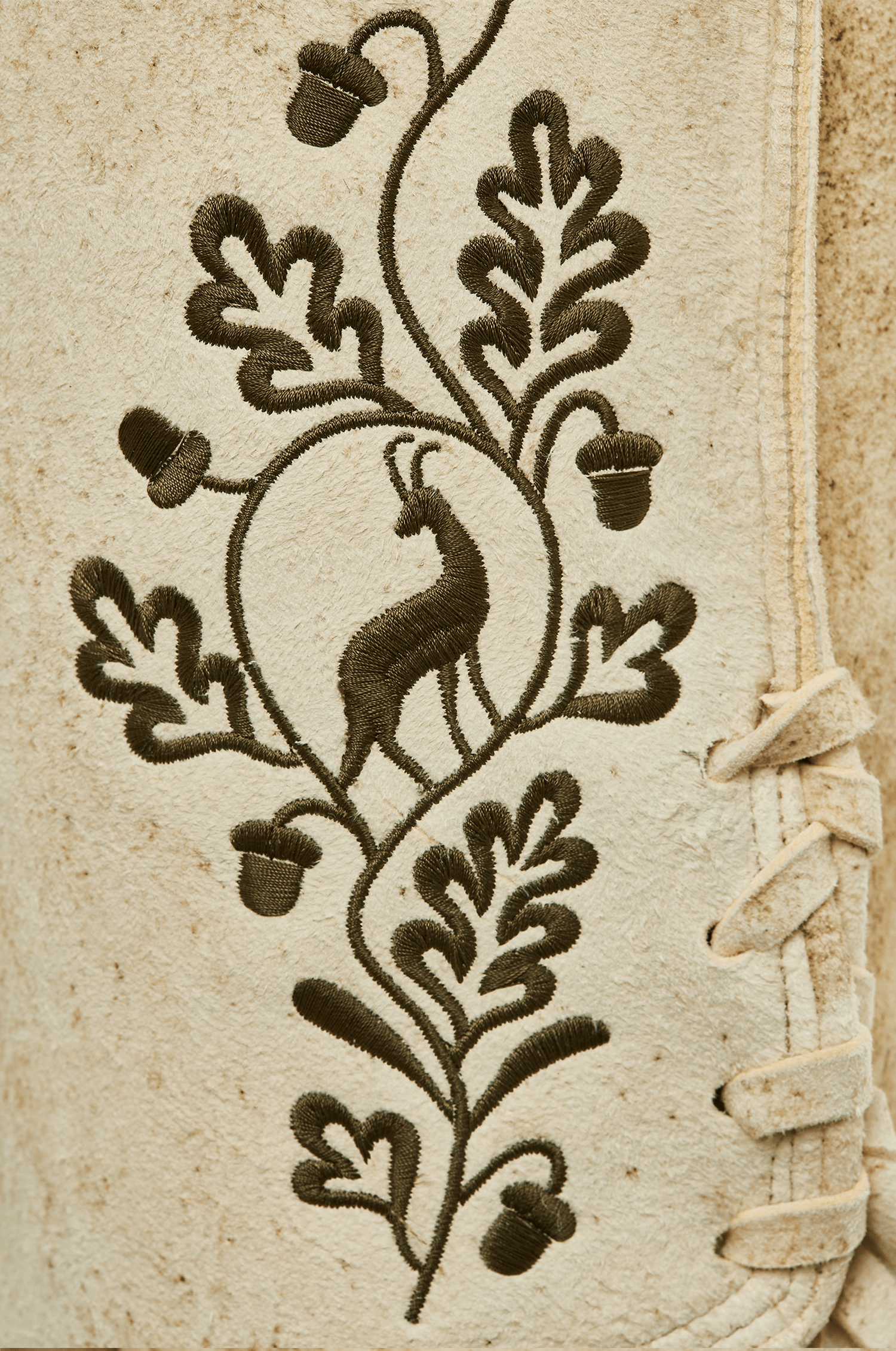 Ziegen Lederhose Ludwig in Champagner - TRACHT À PORTER