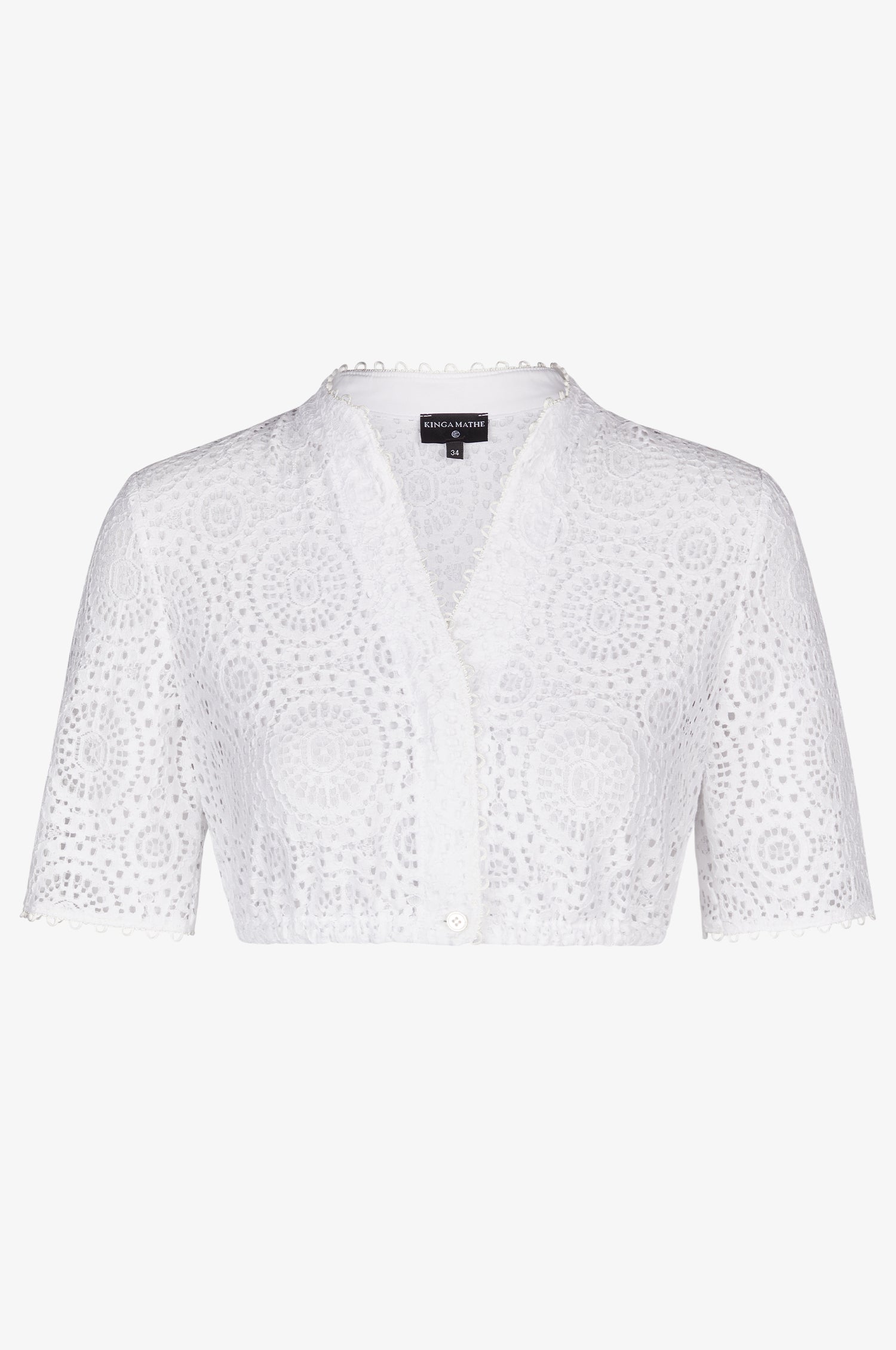 Dirndlbluse Suri mit Halbarm in weiß - TRACHT À PORTER