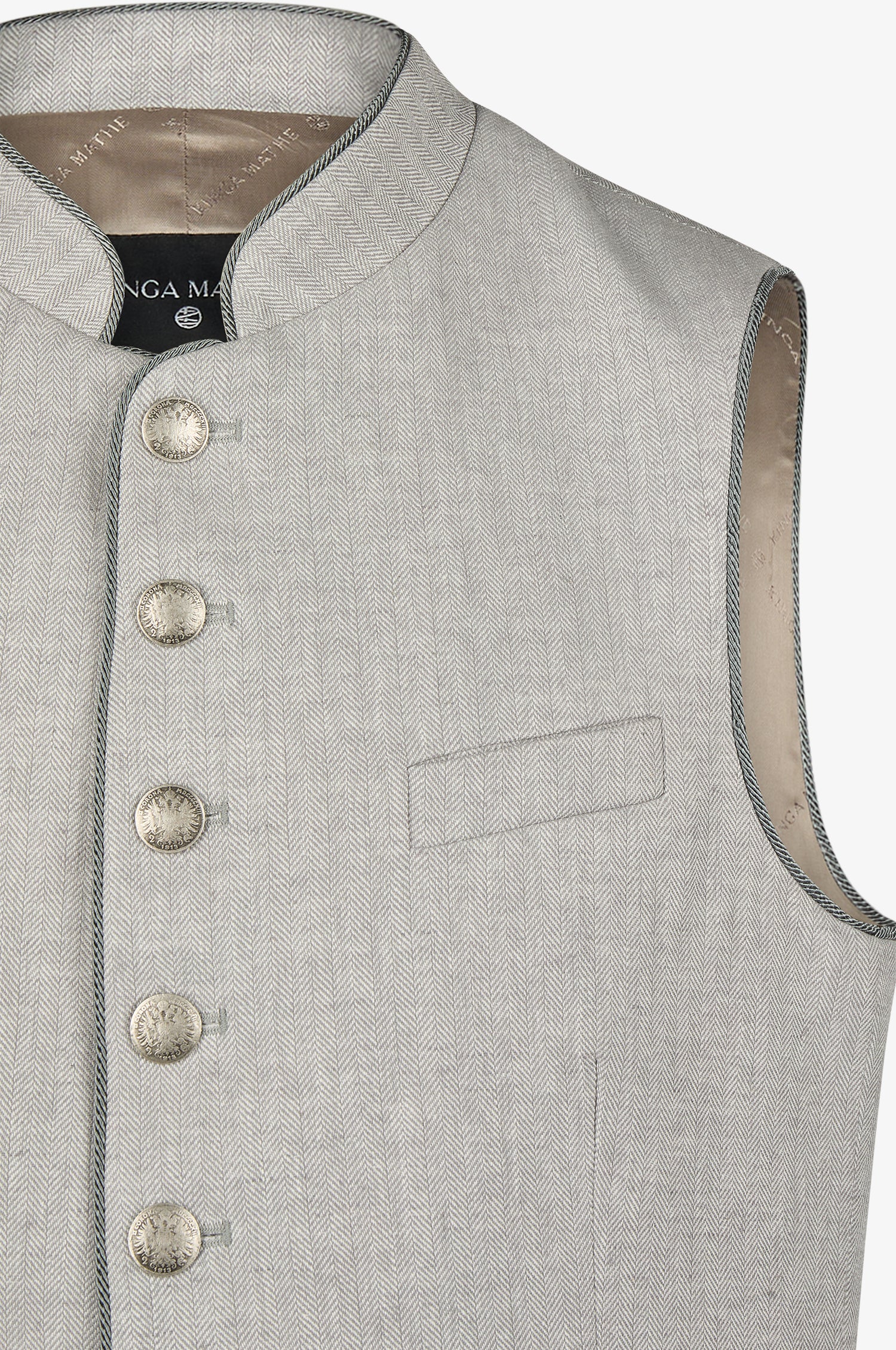 Trachtenweste Nick in Grau - TRACHT À PORTER
