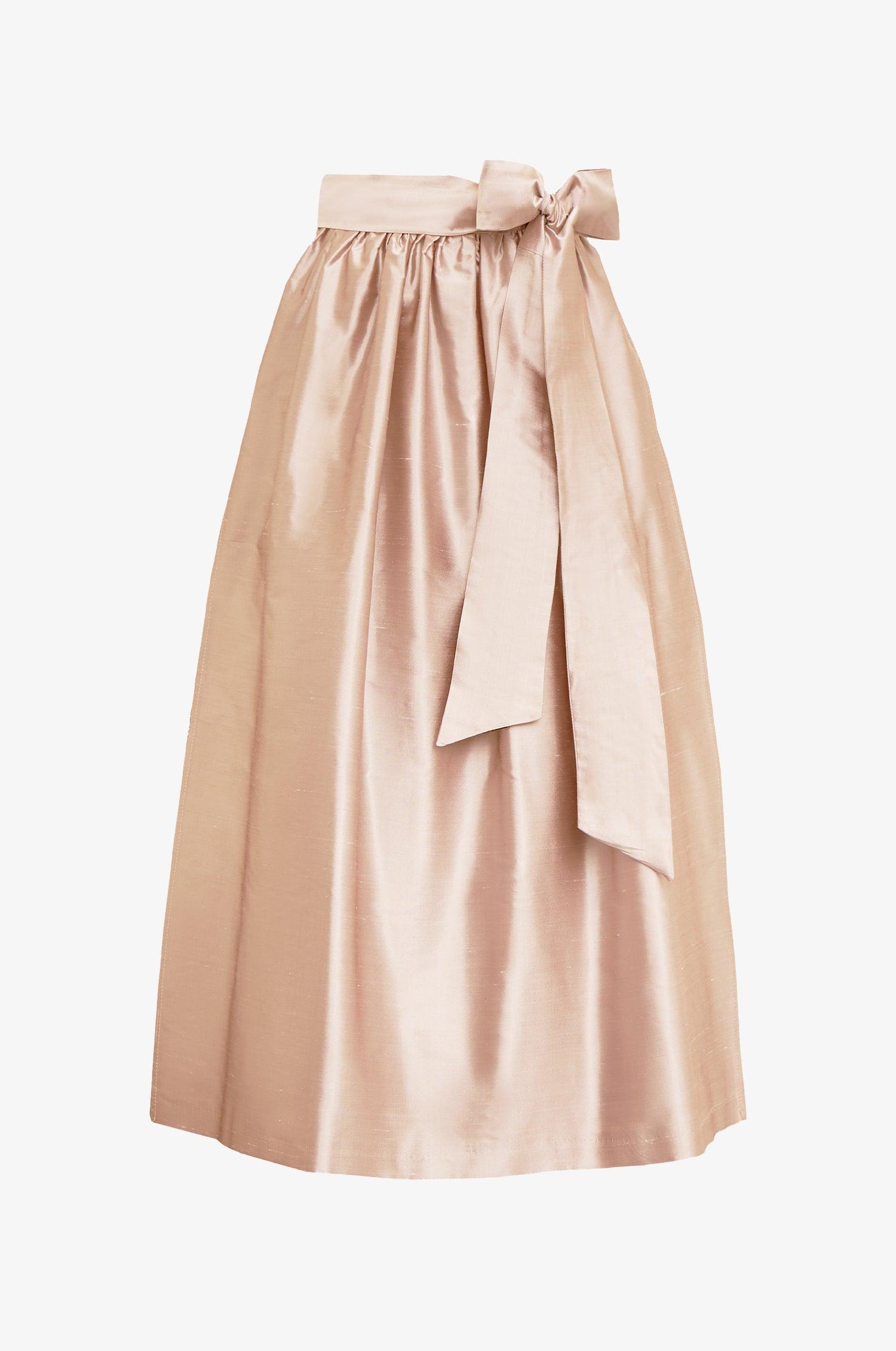Seidenschürze in Apricot One Size
