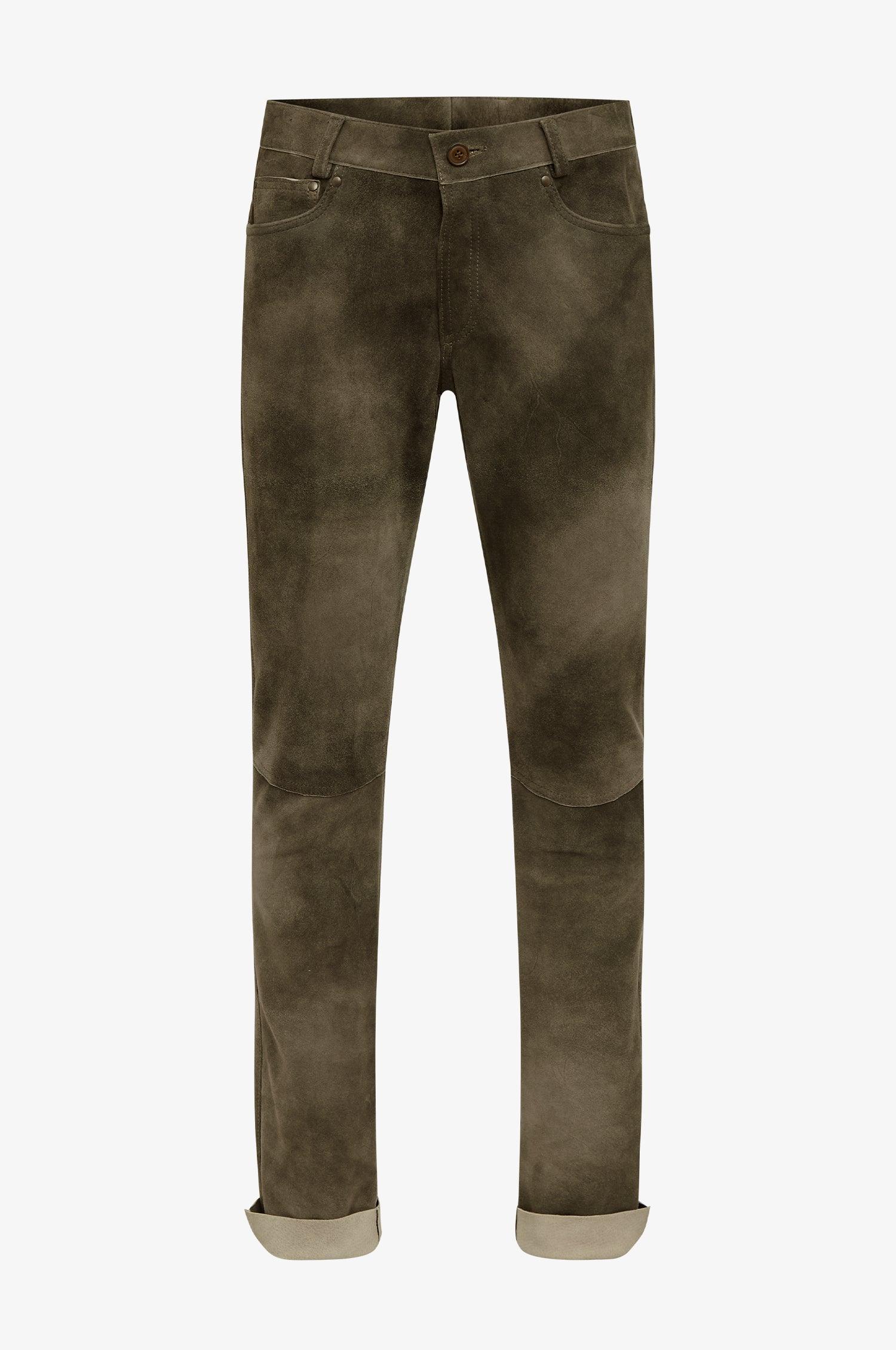 ZIEGEN LEDERHOSE HANSI LANG in Ahorn - TRACHT À PORTER