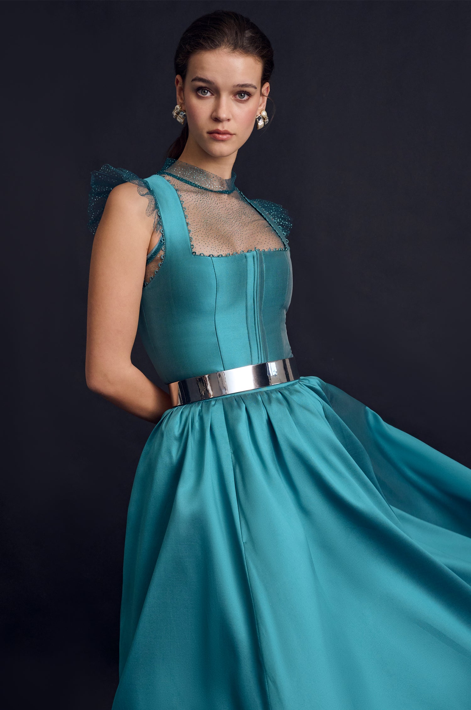 Mieder Alva in Aqua