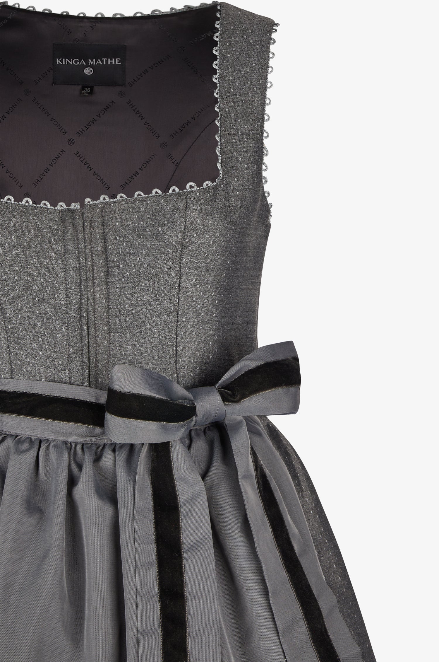 Dirndl Tirana in Grau