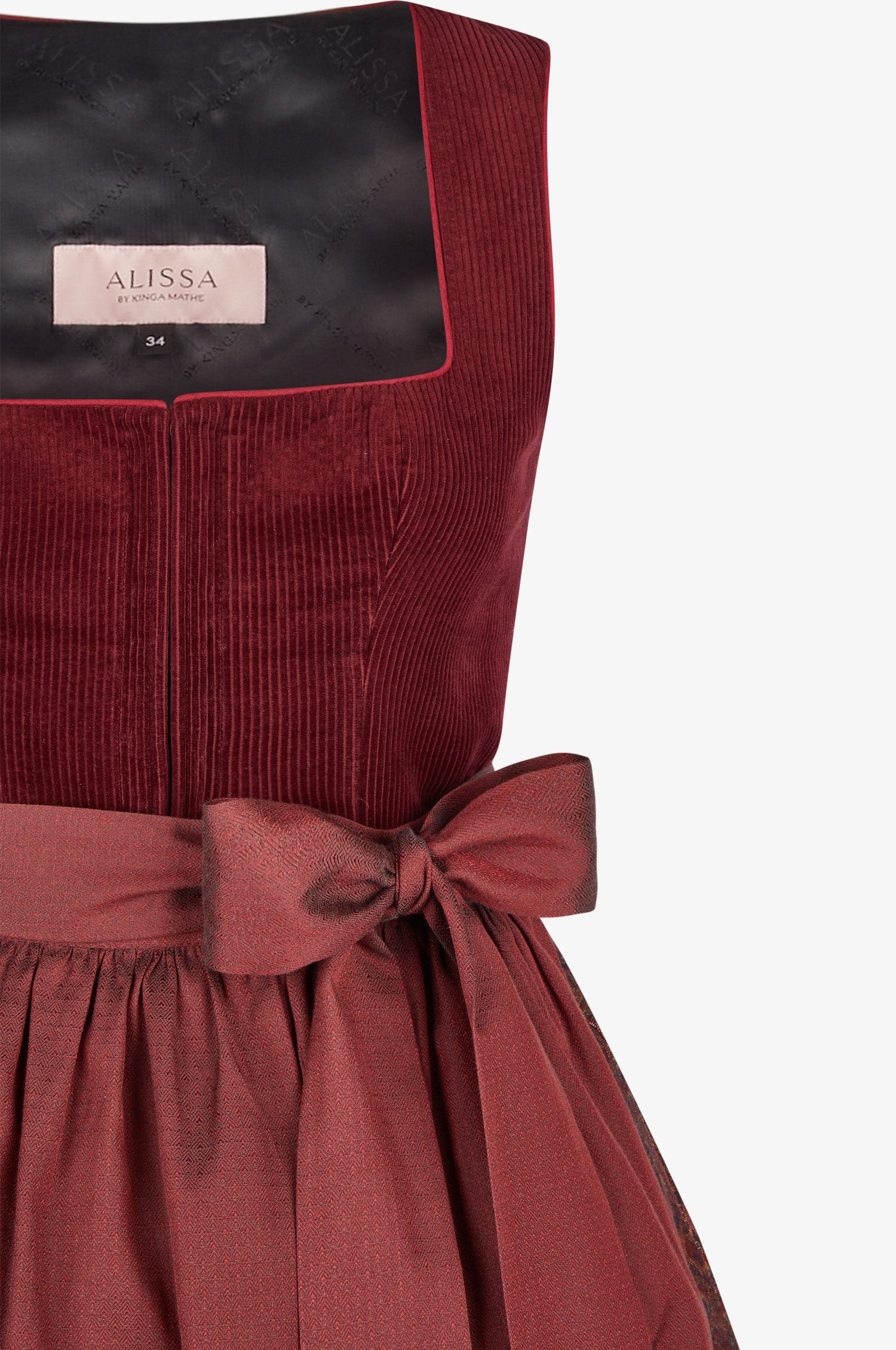 Dirndl Neda in Weinrot