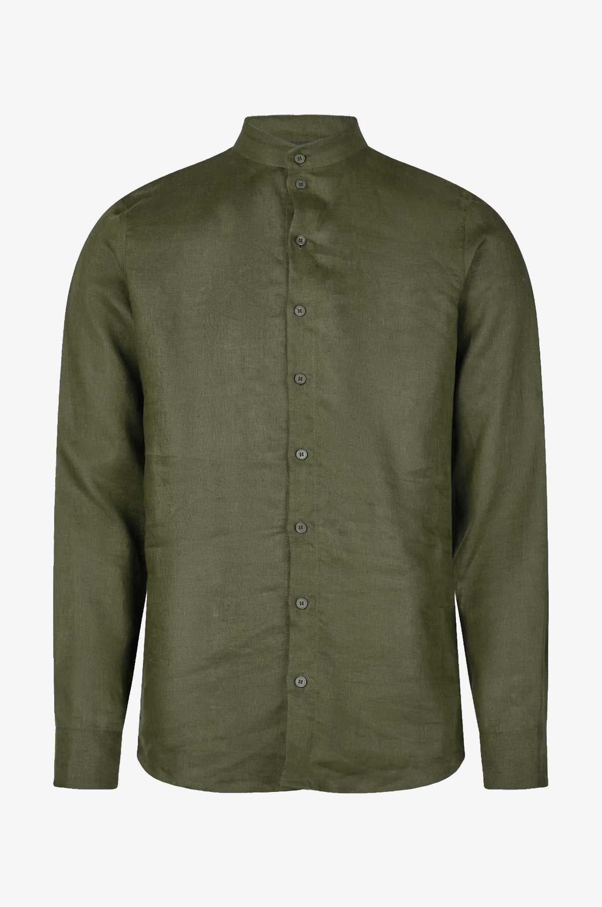 Leinenhemd Leo in Olive