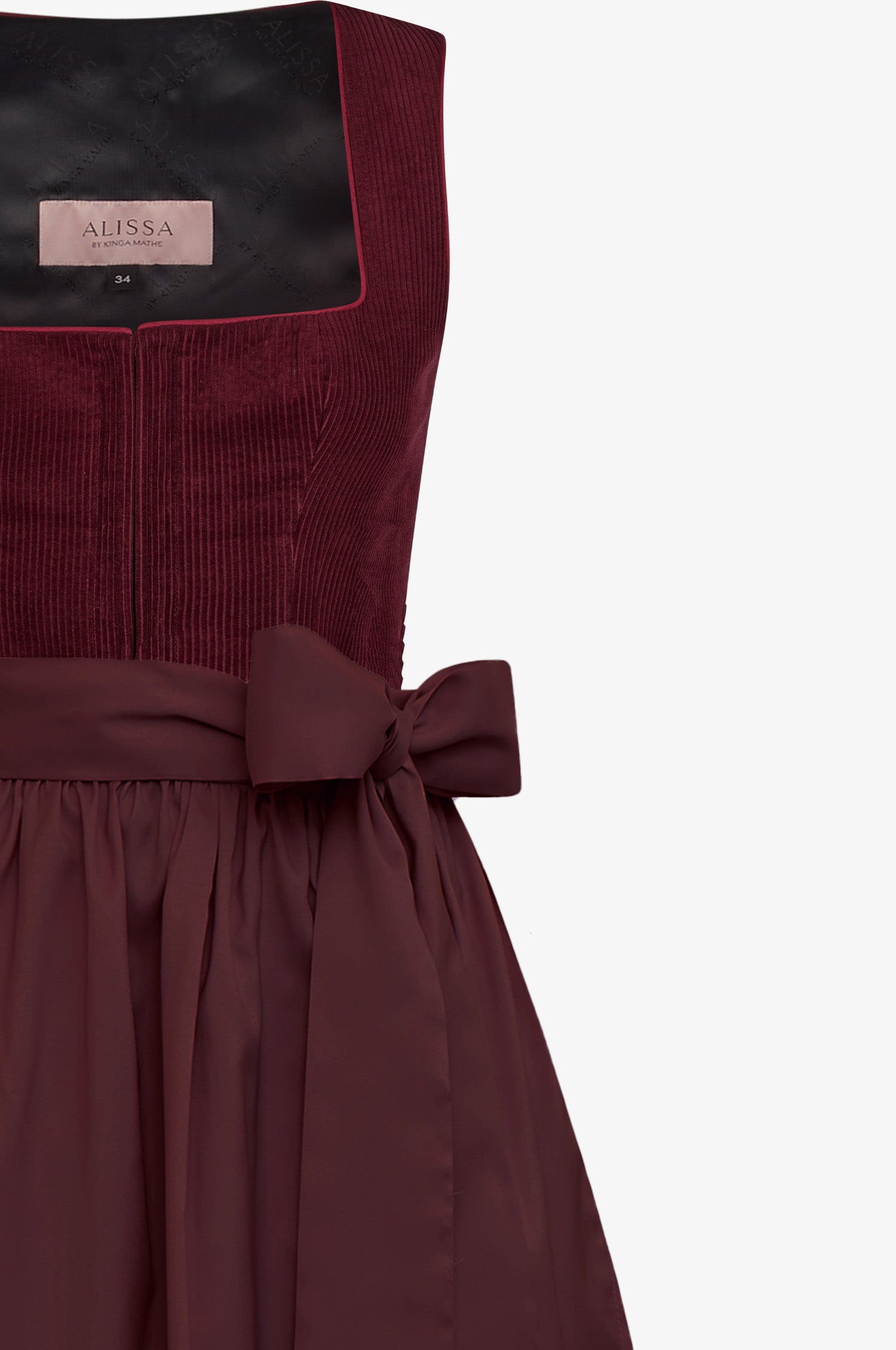 Dirndl Neda in Weinrot