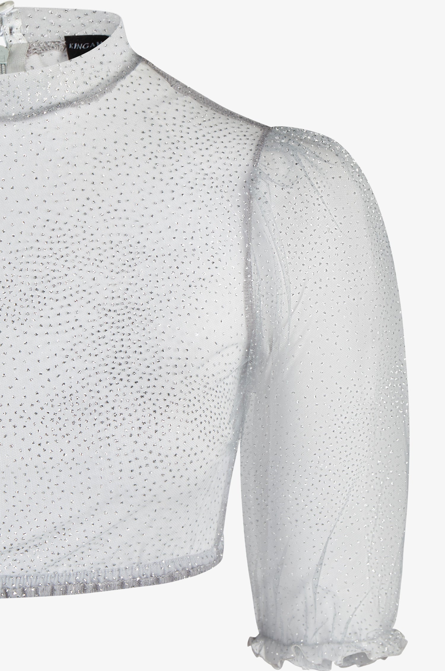 Dirndlbluse Evi in Silber