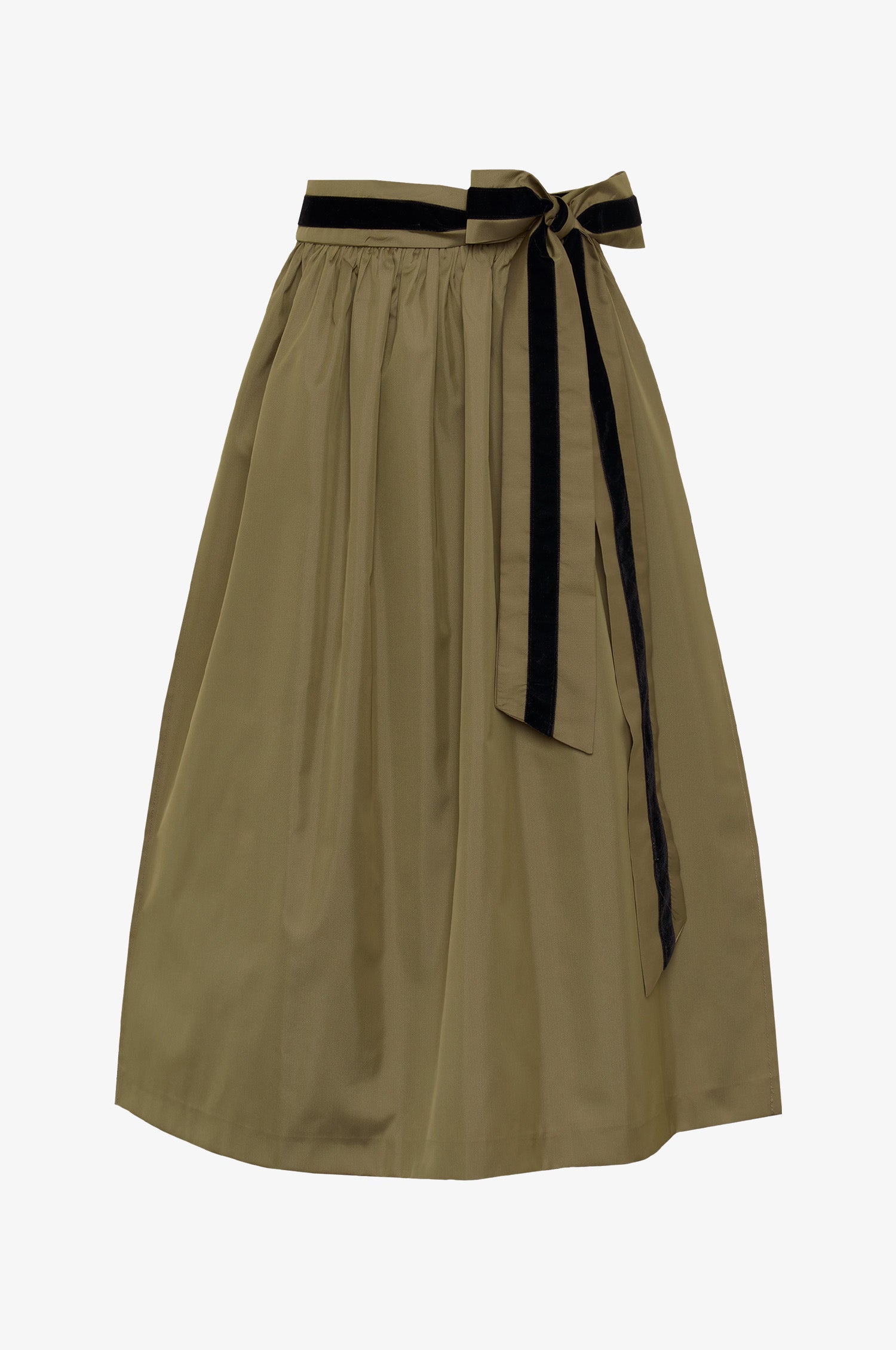 Seidenglanzschürze in Khaki