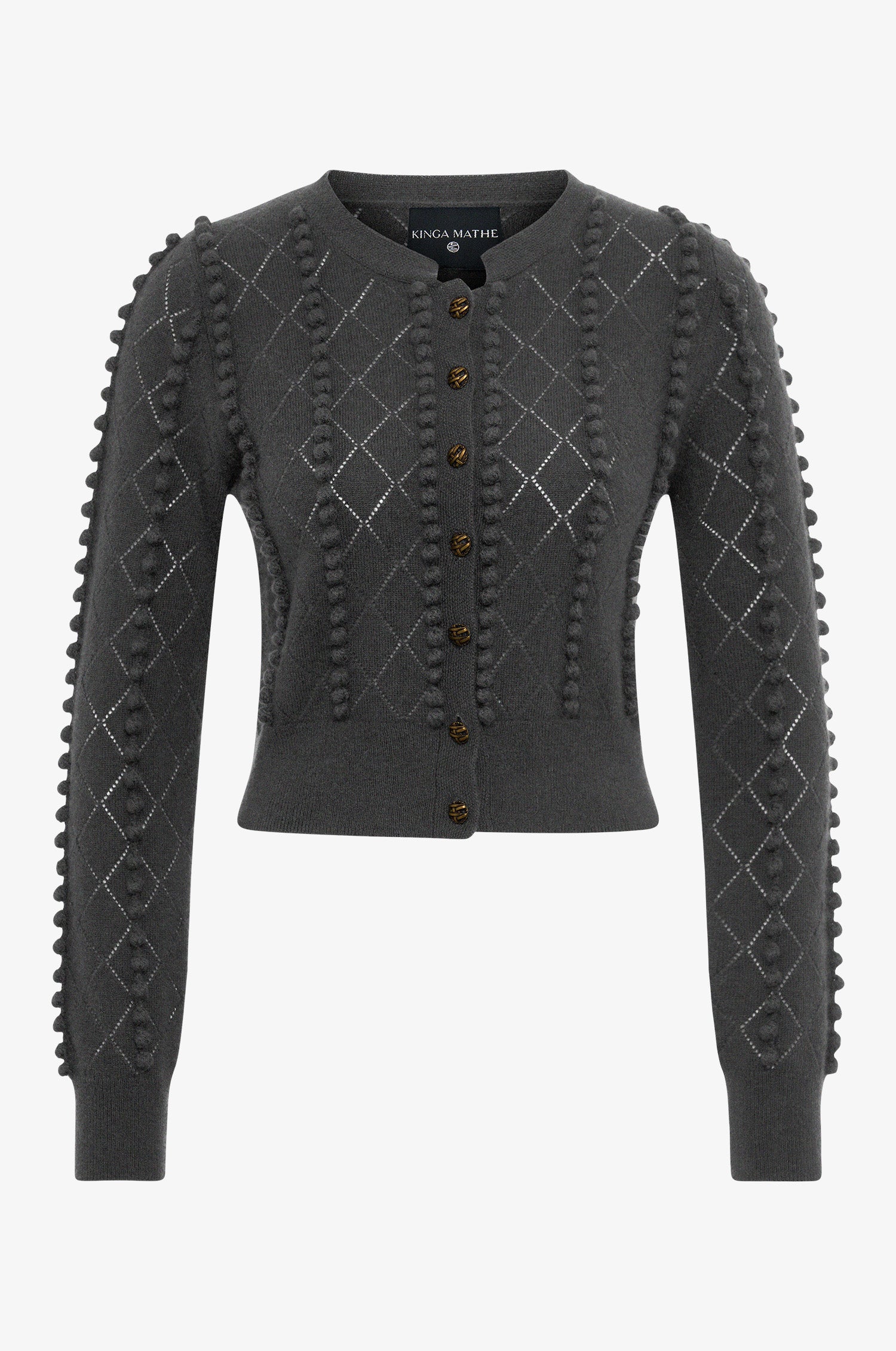 Cashmere Strickjacke Amalia in Grau