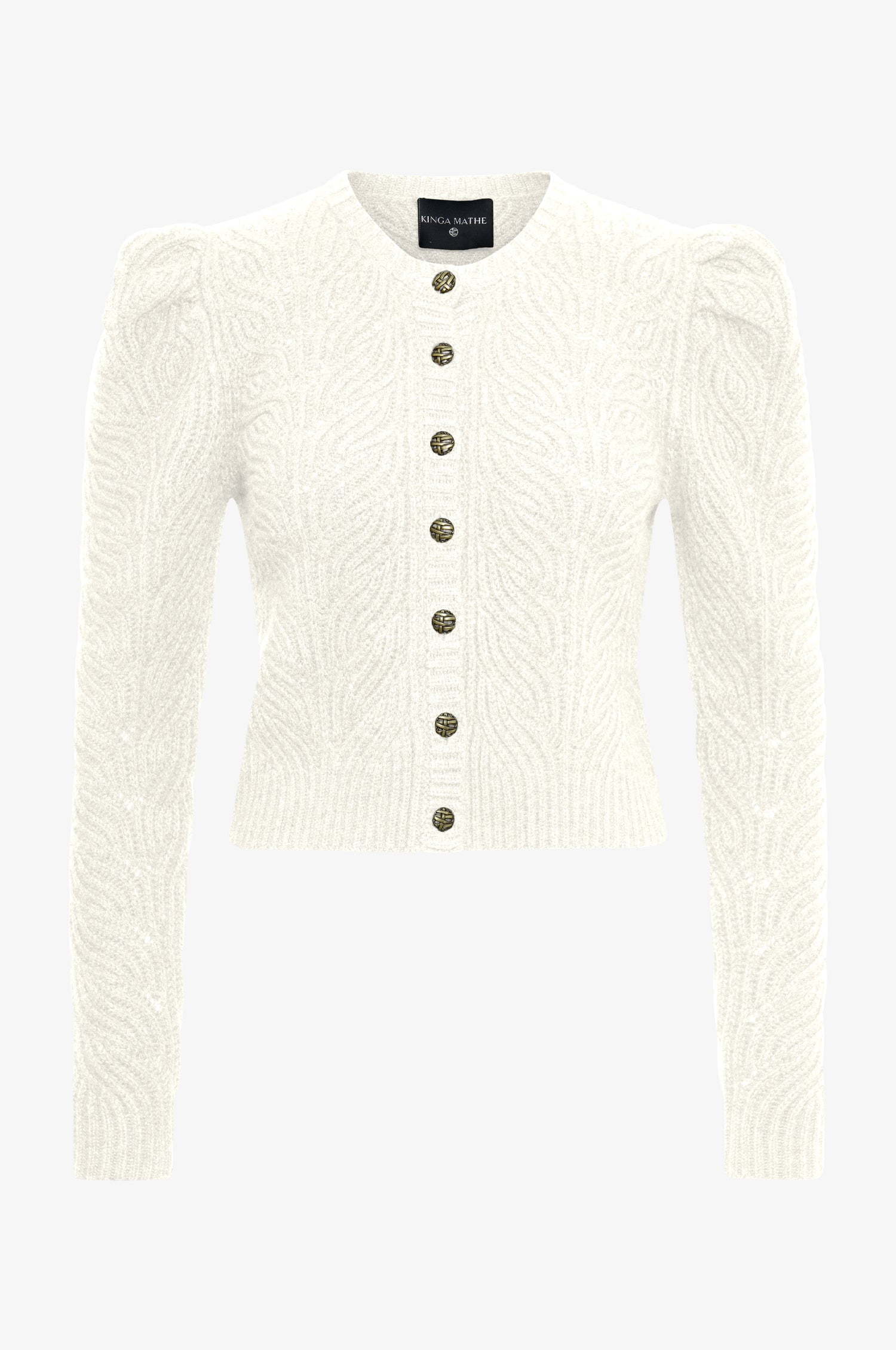 Cashmere Strickjacke Marie in Weiß