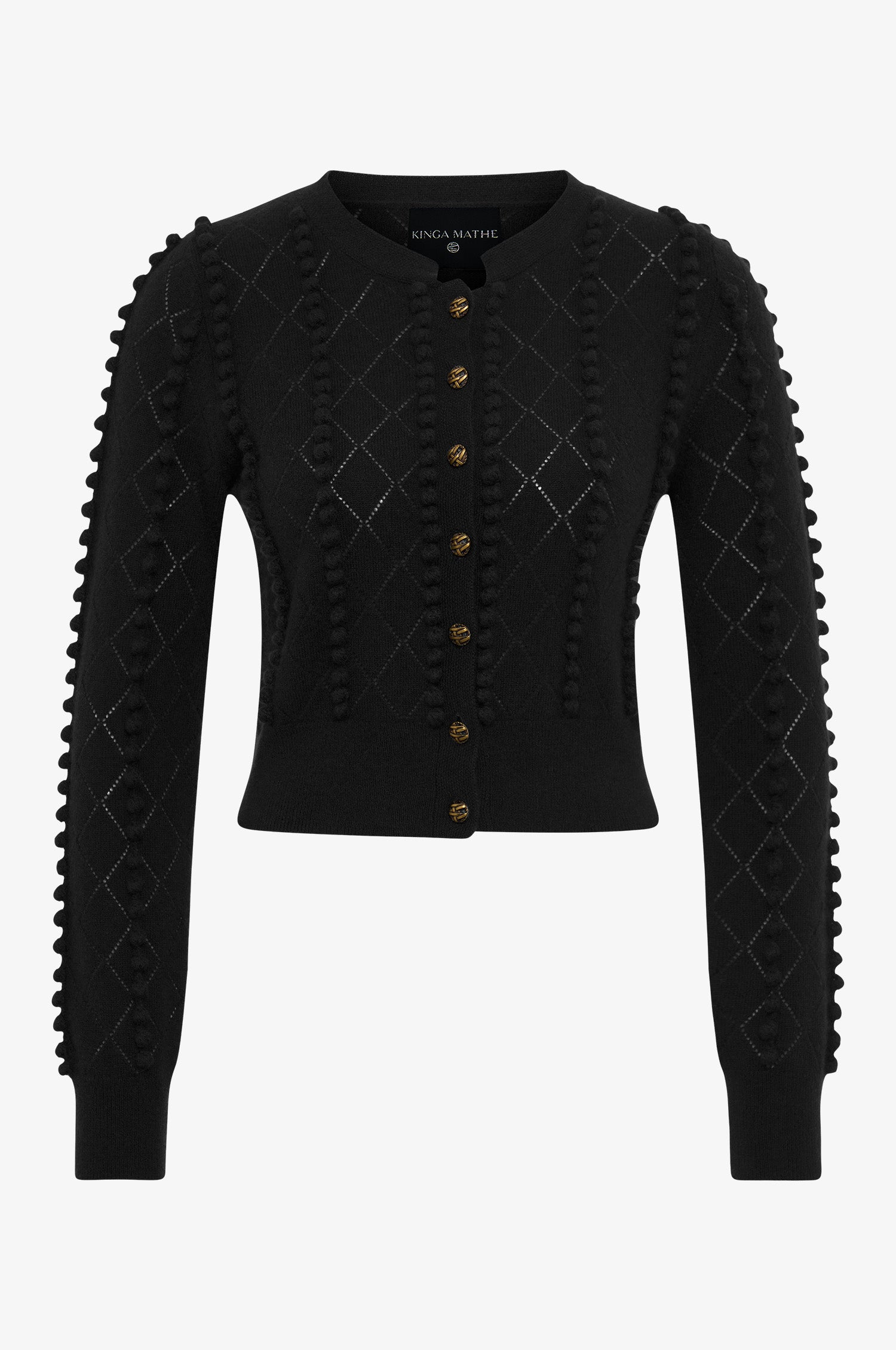 Cashmere Strickjacke Amalia in Schwarz