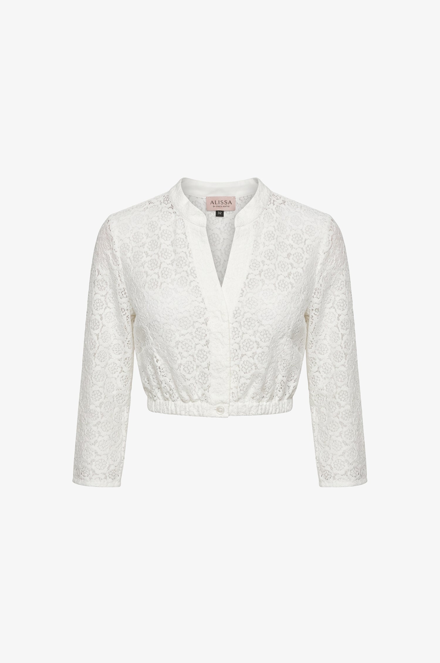 Dirndlbluse Suri aus Spitze mit Dreiviertelarm