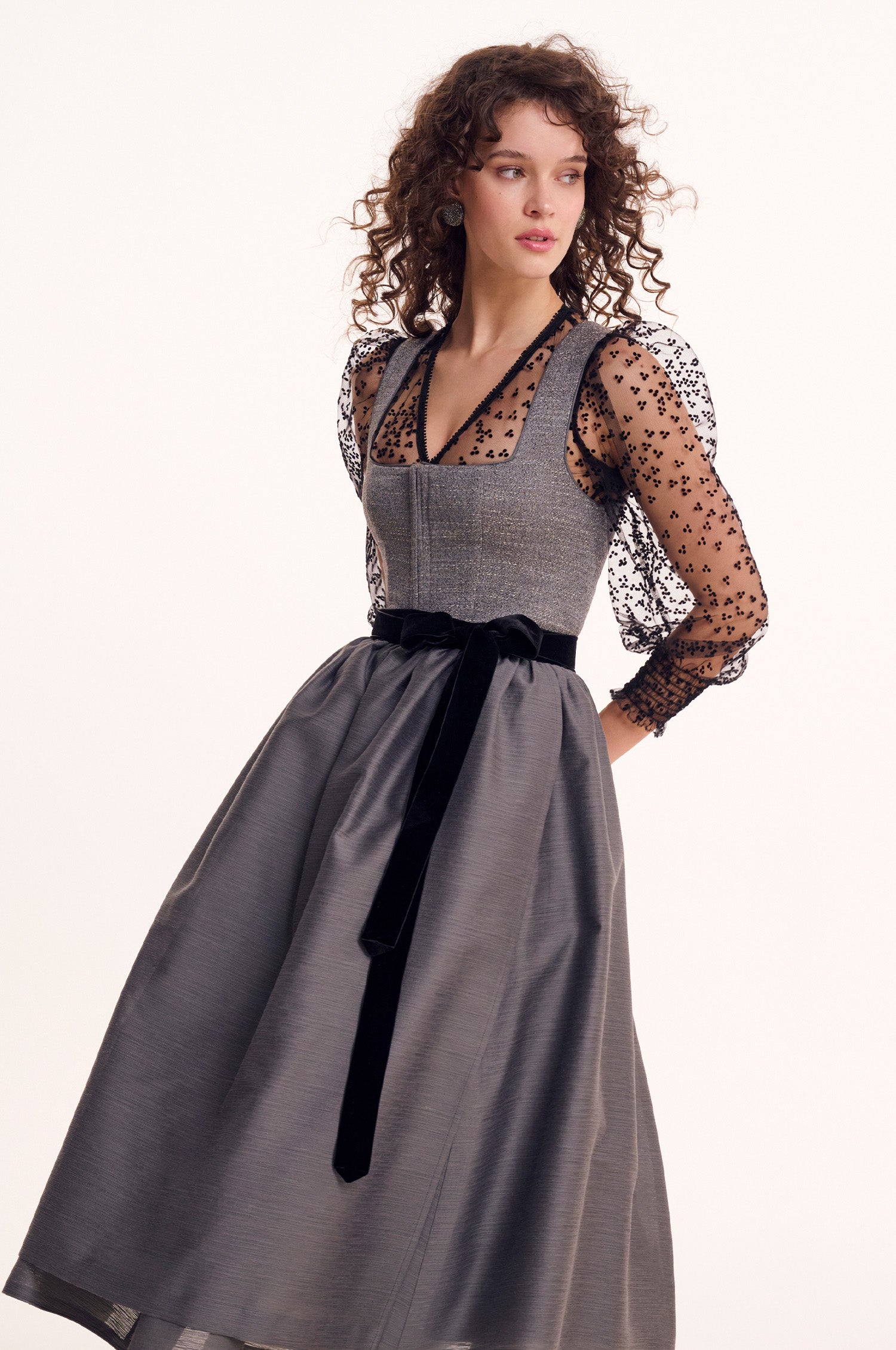 Dirndl Fasano in Grau