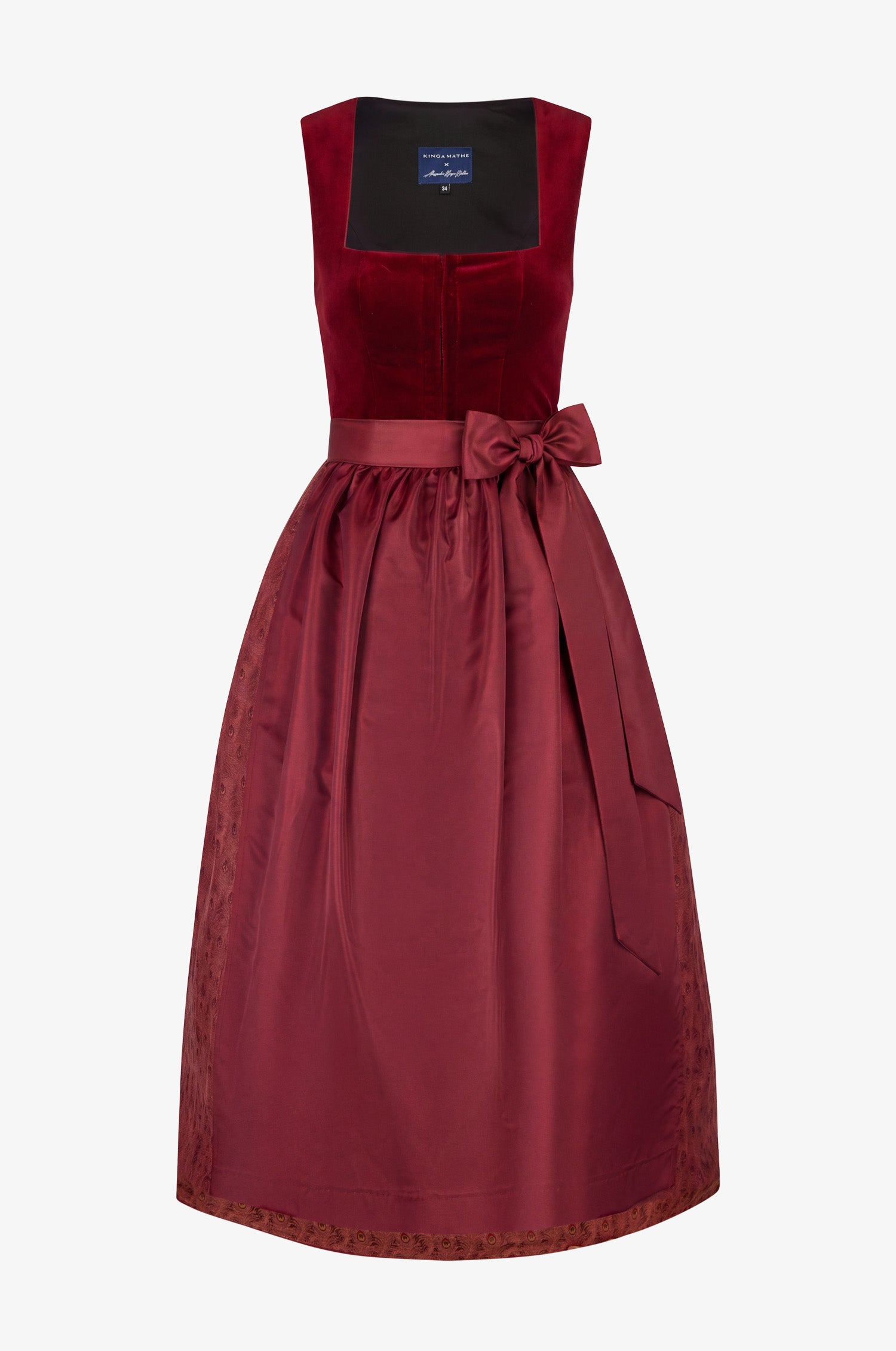 Samtdirndl Alessandra in Burgundy