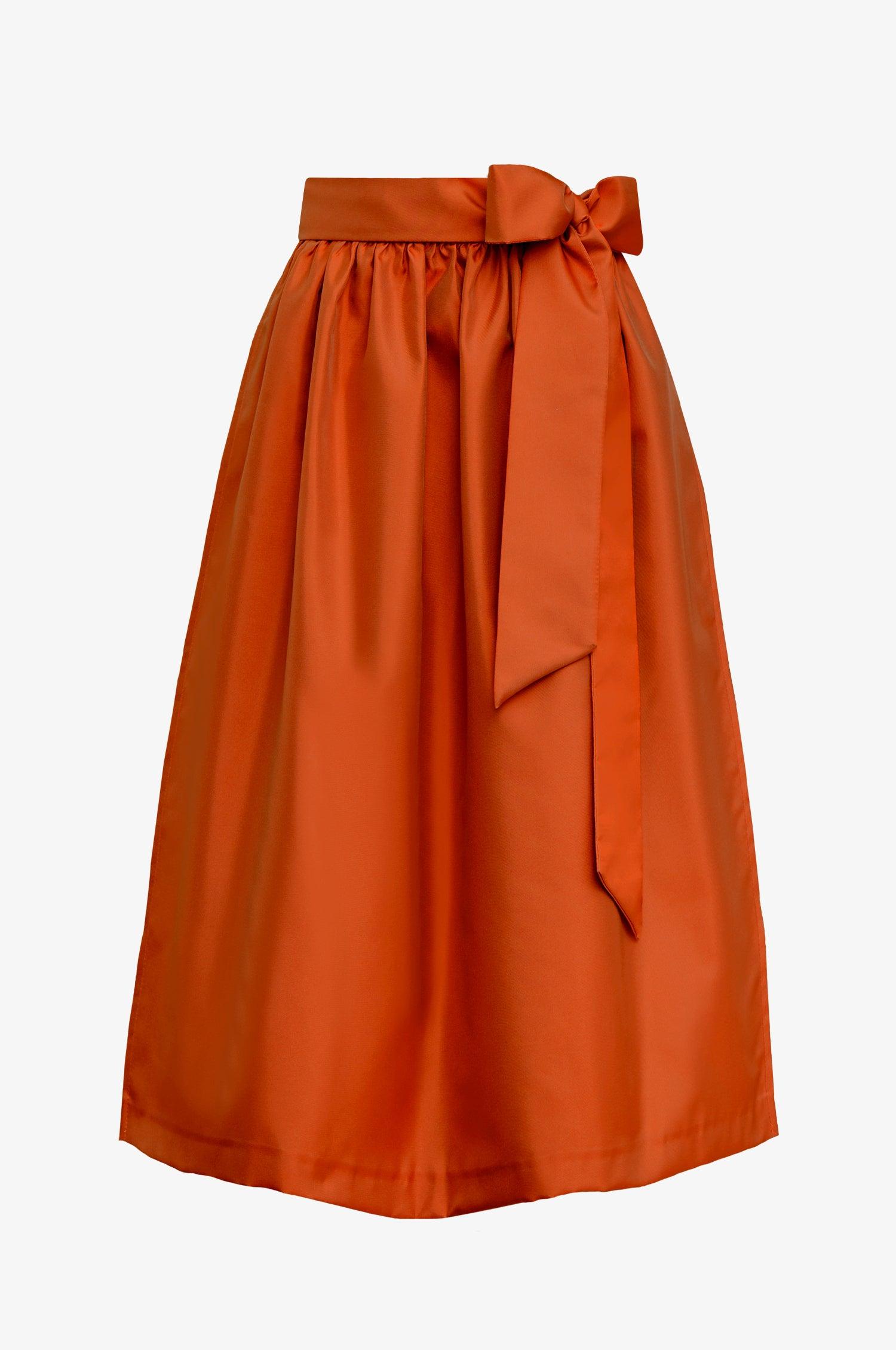 Glanz Schürze in Orange - TRACHT À PORTER