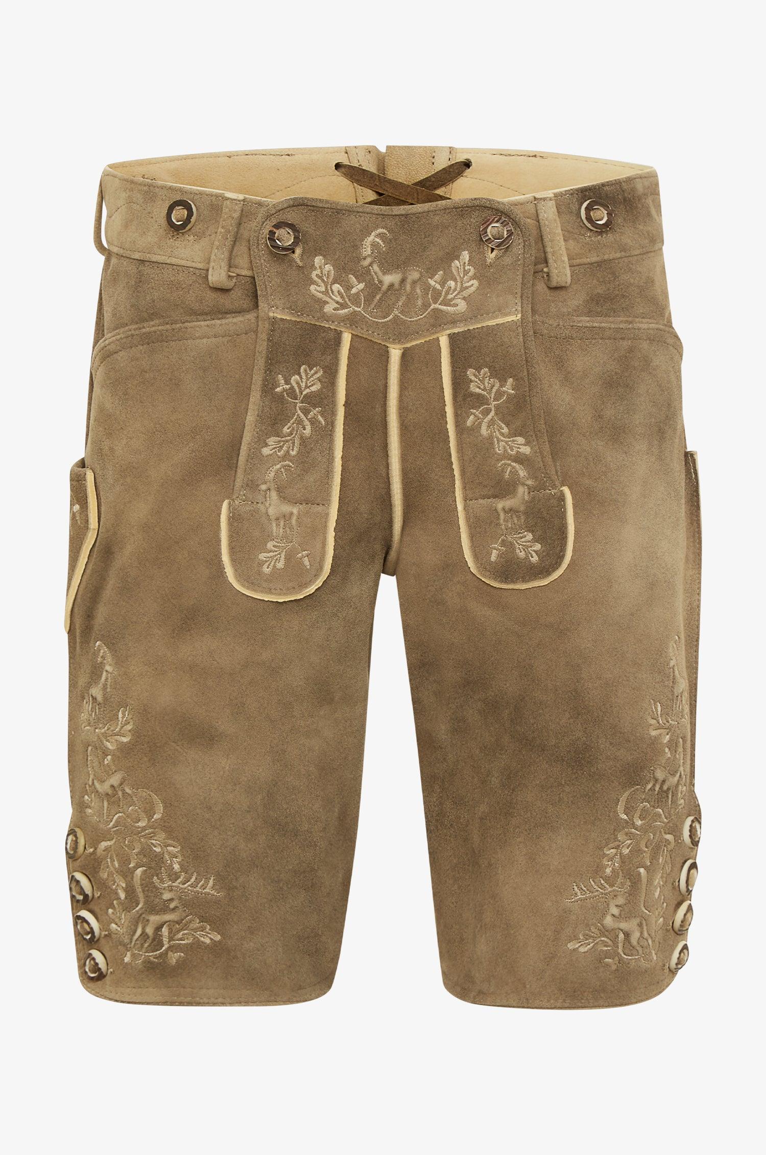 Ziegen Lederhose Jim in Creme - TRACHT À PORTER