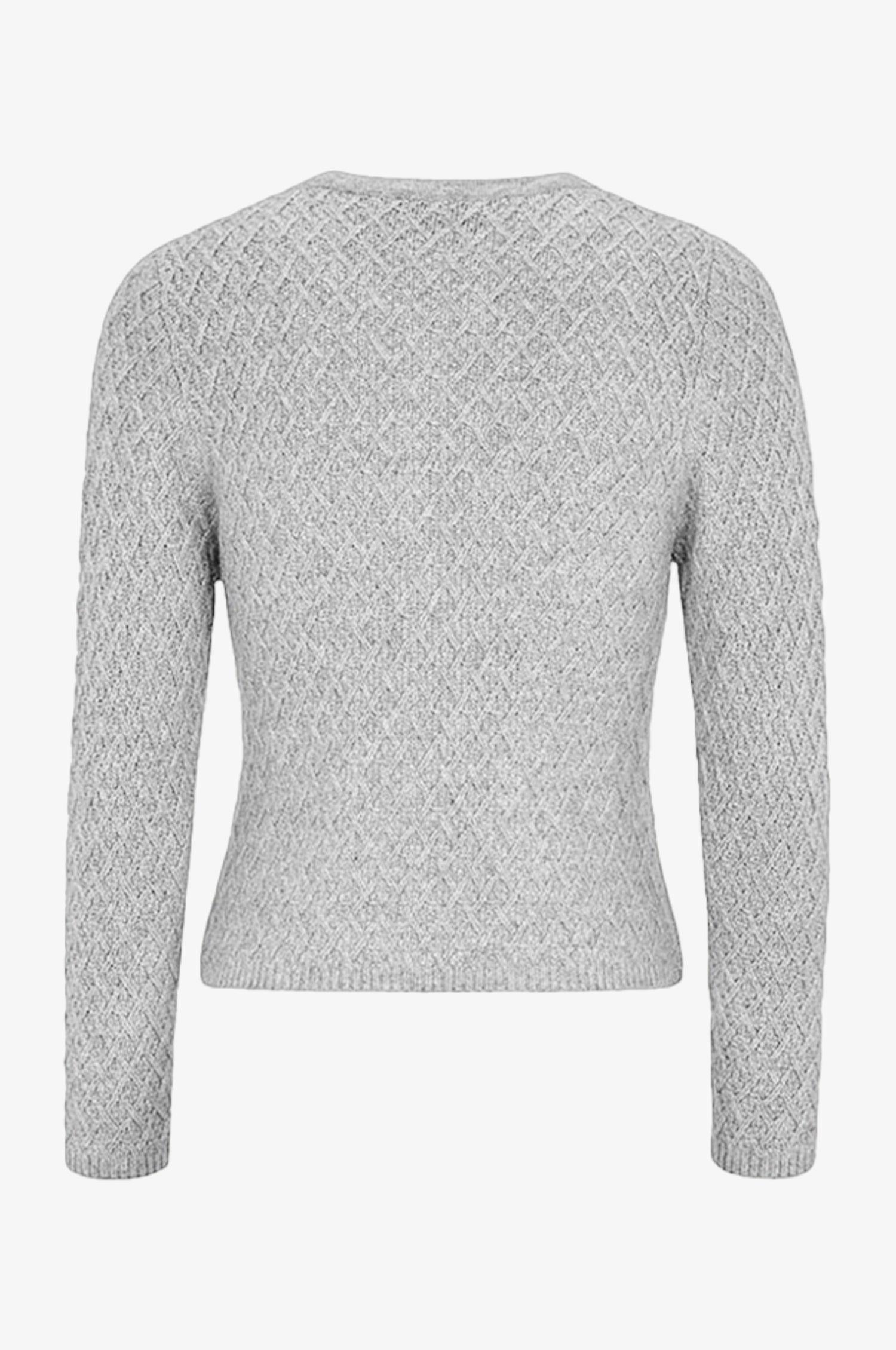 Cashmere Strickjacke Flora in Grau - TRACHT À PORTER