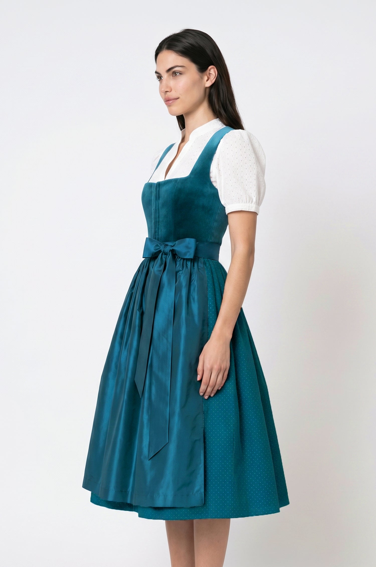 Dirndl Alice in cyan