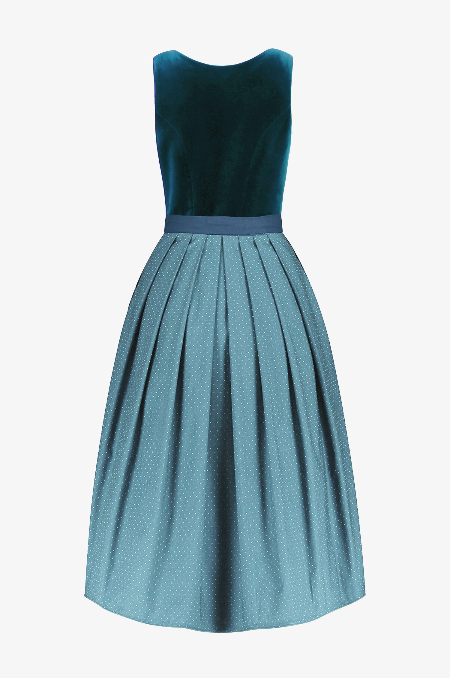 Dirndl Alice in Cyan - TRACHT À PORTER