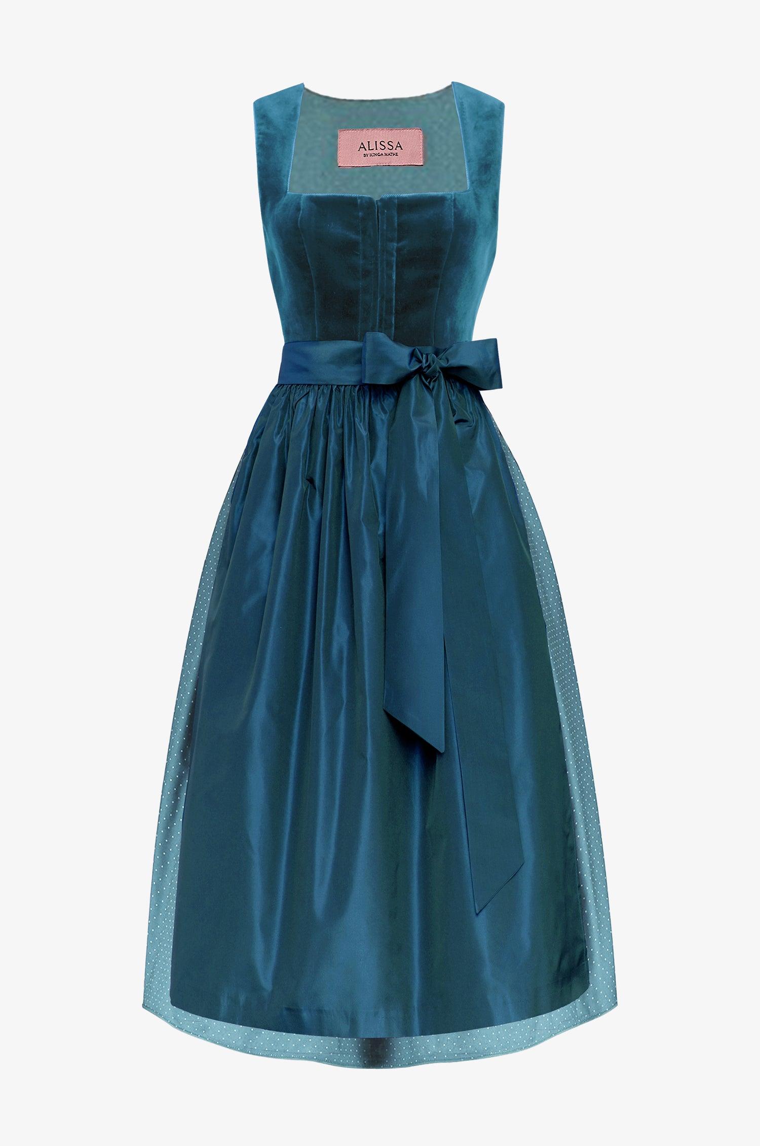 Dirndl Alice in Cyan - TRACHT À PORTER