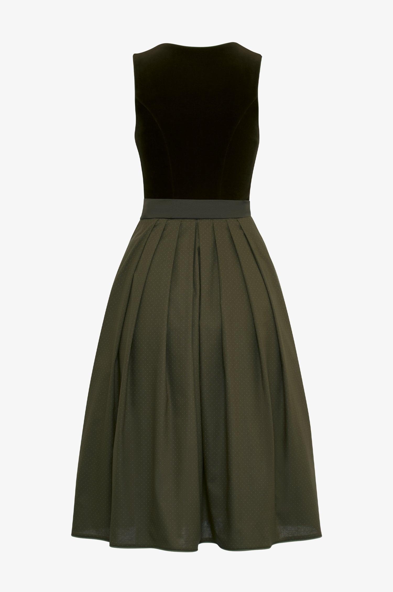 Dirndl Alice in Olive in 2 Längen - TRACHT À PORTER