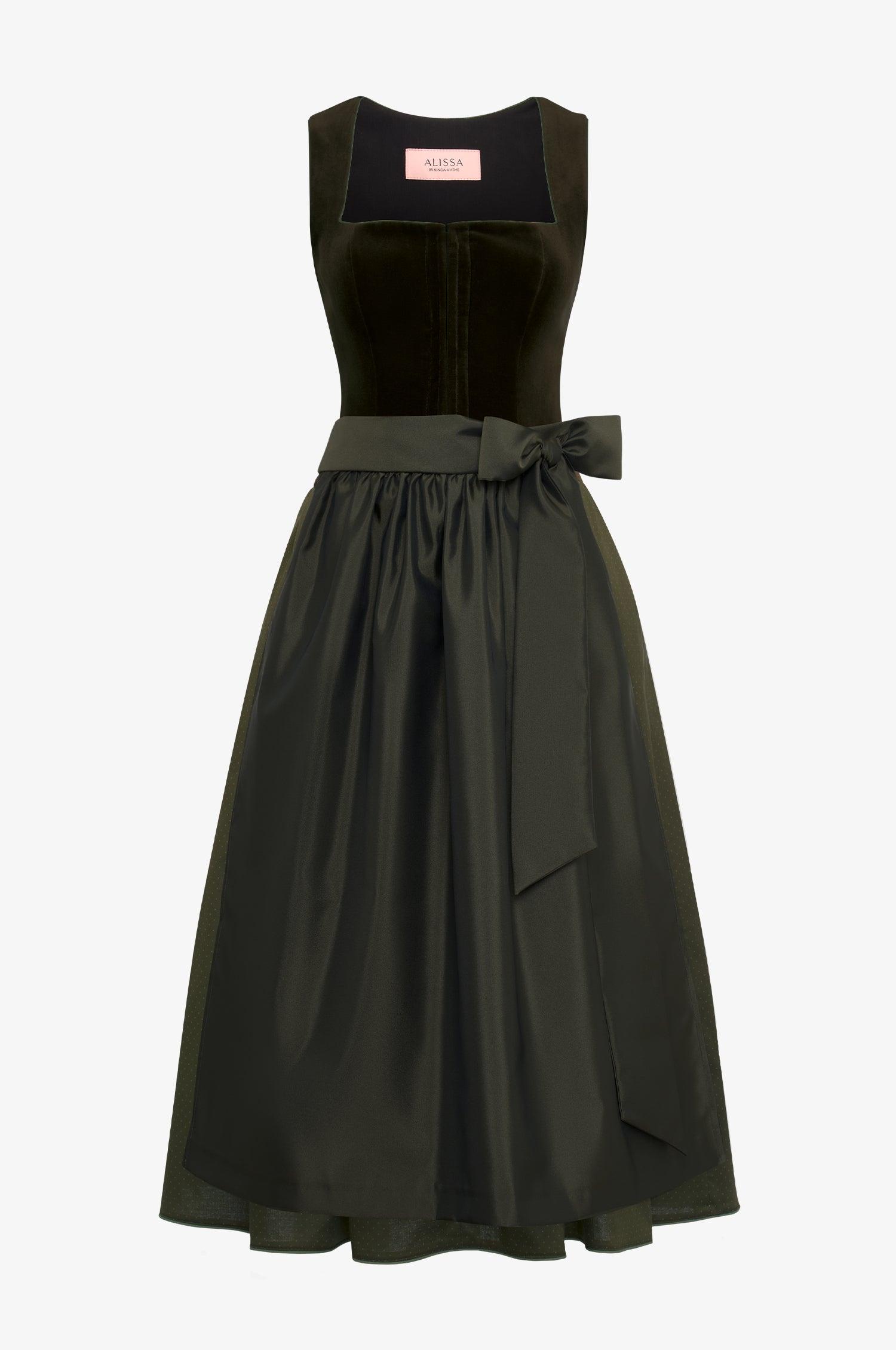 Dirndl Alice in Olive in 2 Längen - TRACHT À PORTER