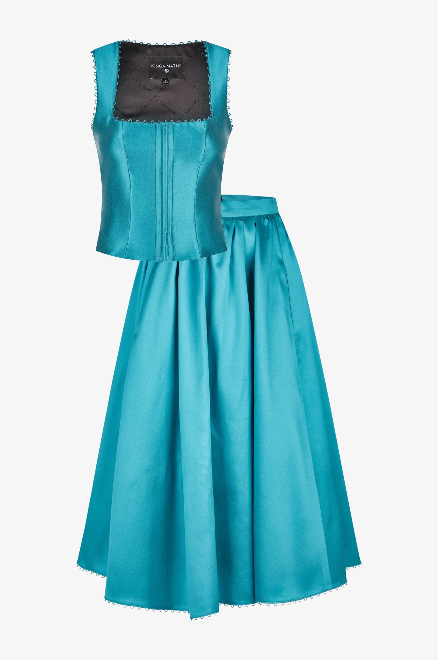 Kinga Mathe Set in Aqua