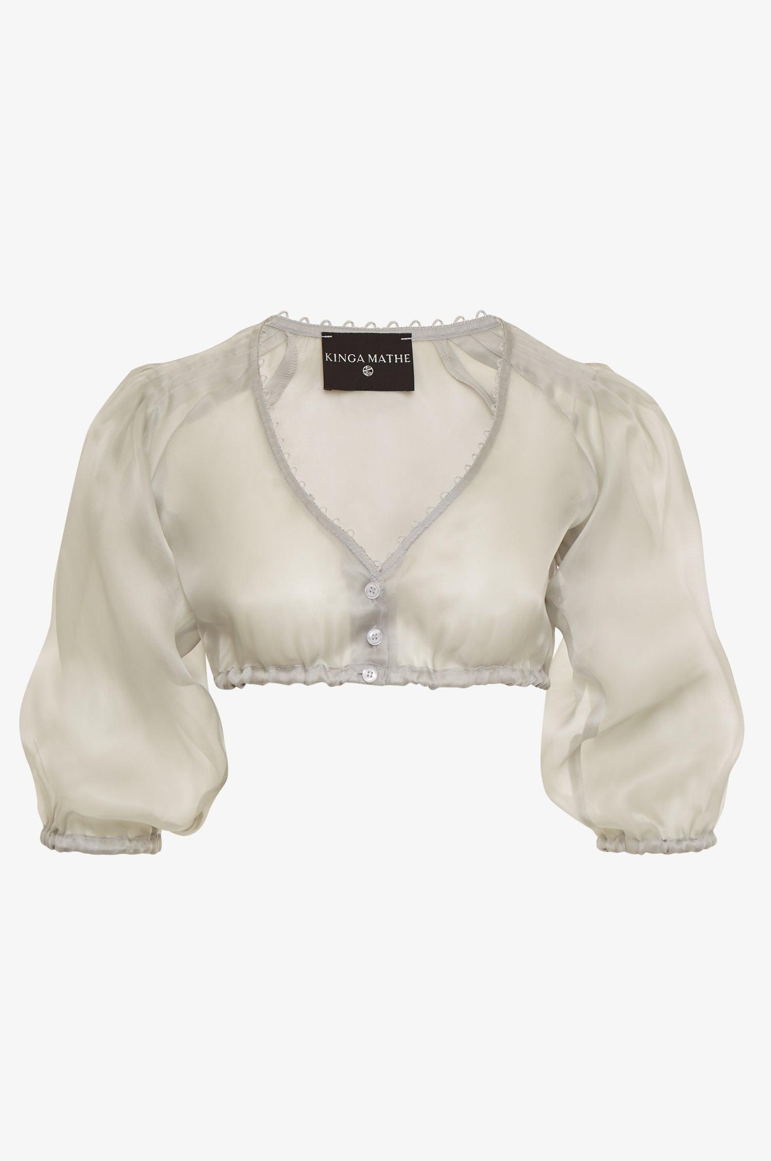 Organzabluse Kaira in Grau - TRACHT À PORTER