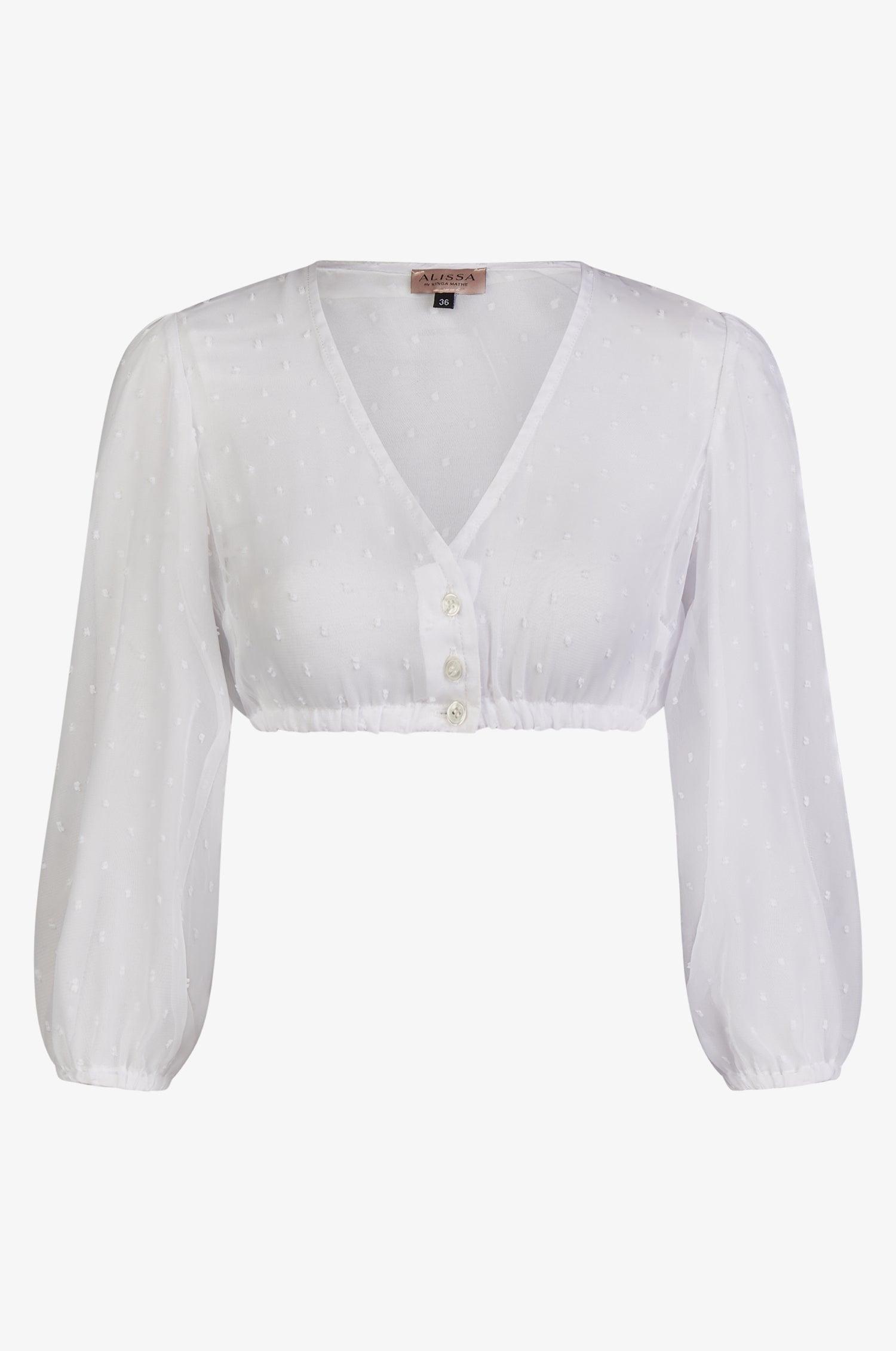 Dirndlbluse Lea in Weiß - TRACHT À PORTER