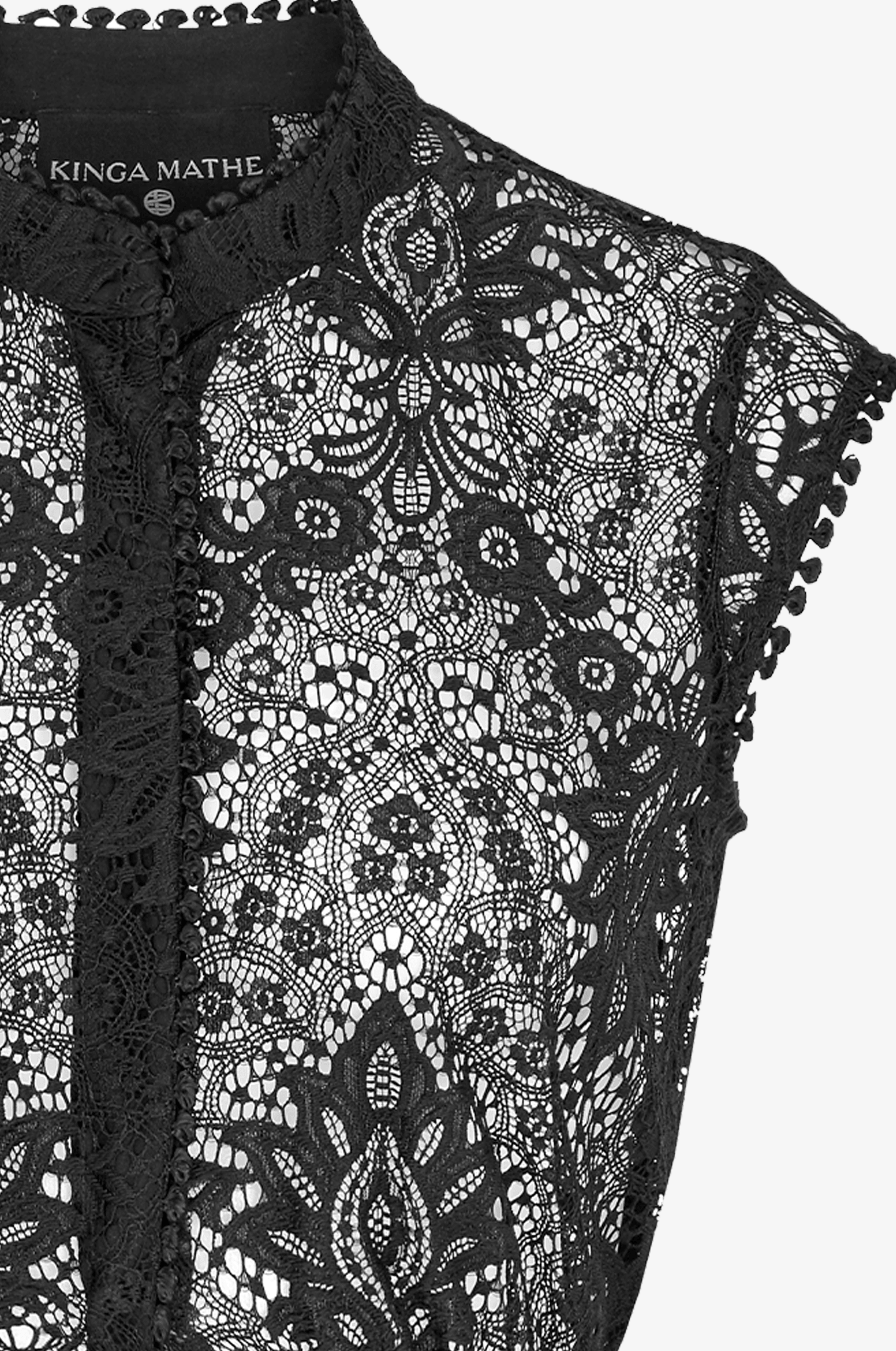 Spitzenbluse Evelyn in Schwarz - TRACHT À PORTER