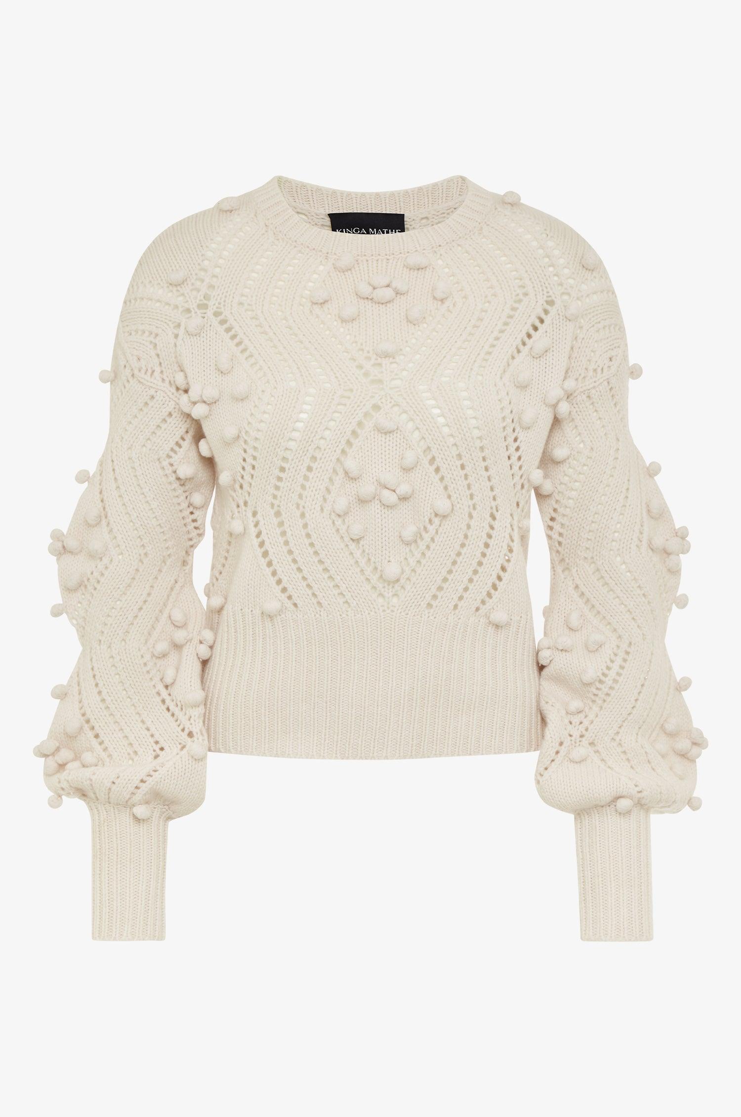 Cashmere Pullover Thea in Ivory - TRACHT À PORTER