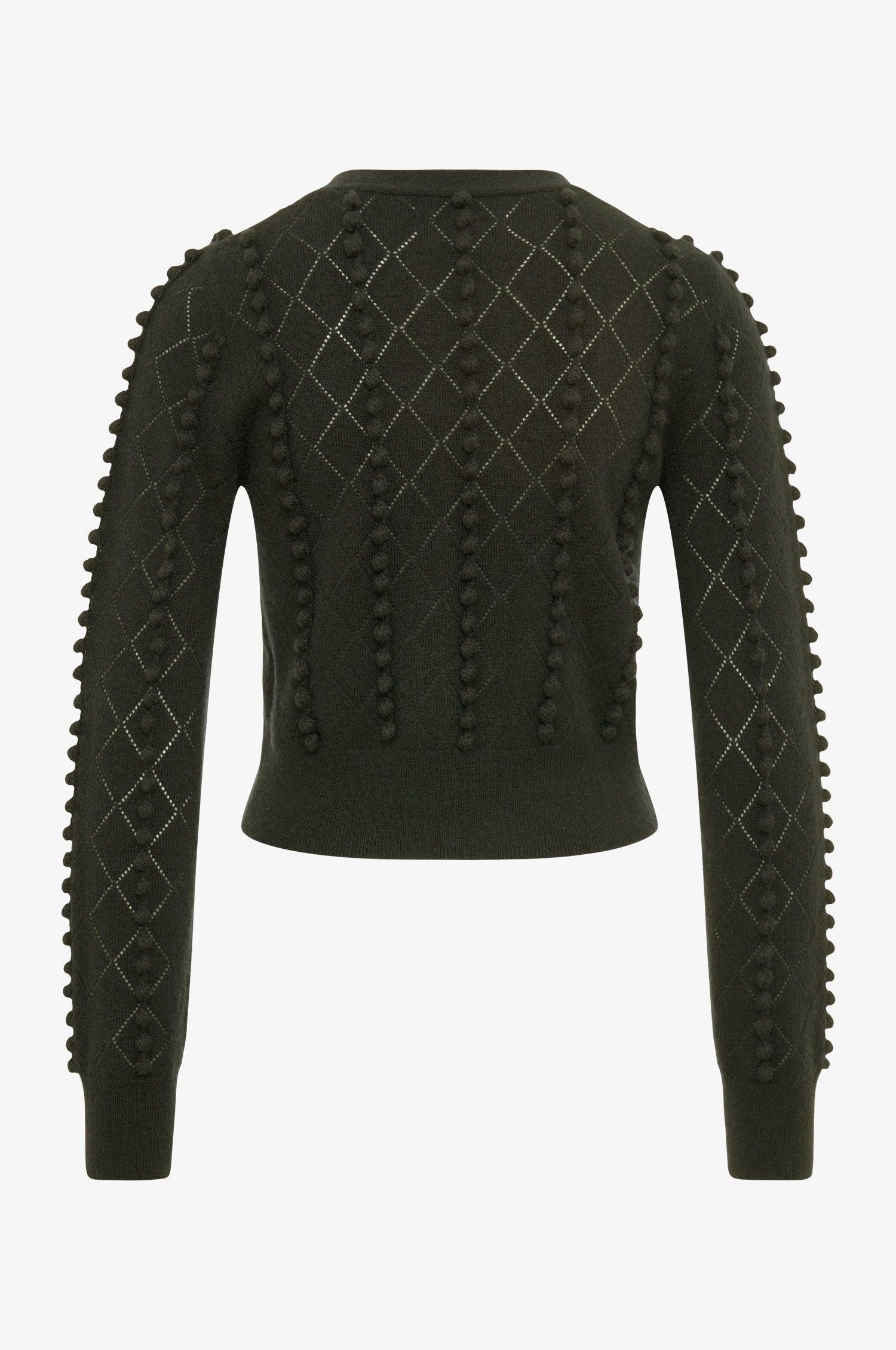 Cashmere Strickjacke Amalia in Olive - TRACHT À PORTER