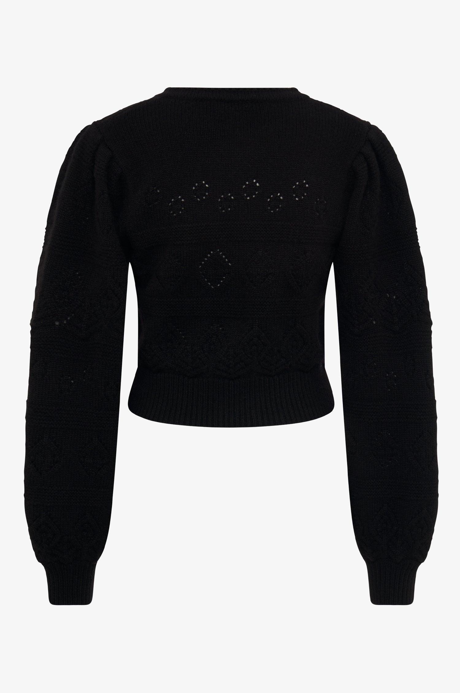 Cashmere Strickjacke Dakota in Schwarz - TRACHT À PORTER
