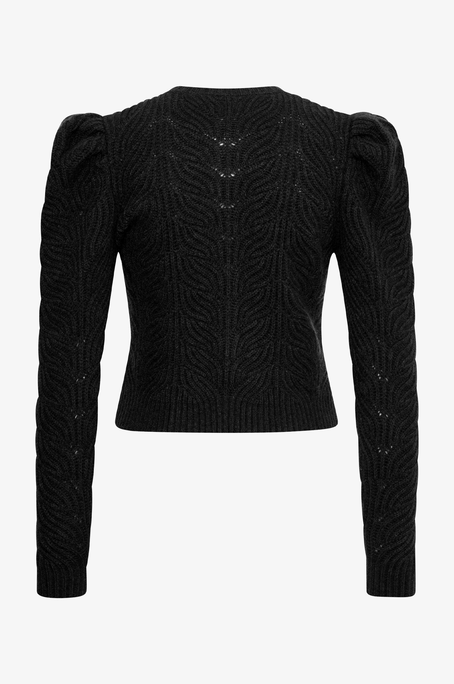 Cashmere Strickjacke Marie in Schwarz - TRACHT À PORTER